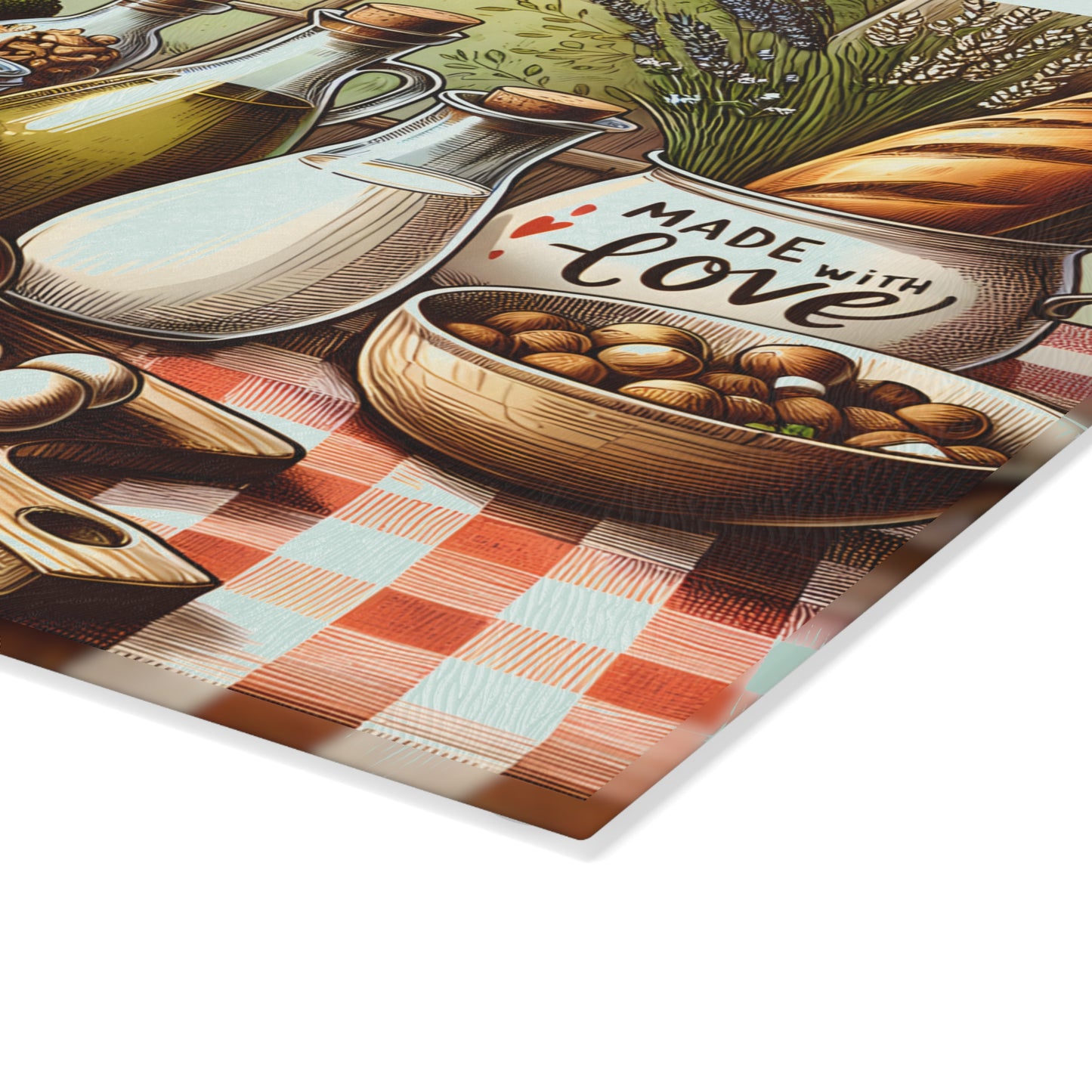 Tabla de cortar de cocina con ingredientes frescos de granja: un toque rústico para tu espacio culinario