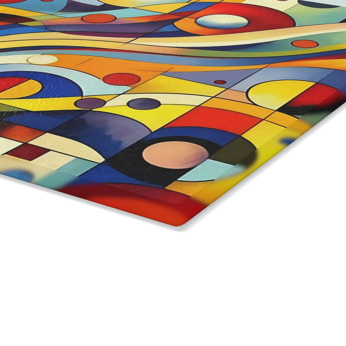 Tabla de cortar - Diseño abstracto multicolor, tabla de cortar de vidrio templado, tabla para charcutería, tabla de cortar, regalo de inauguración de la casa, tabla de cortar personalizada, rústica