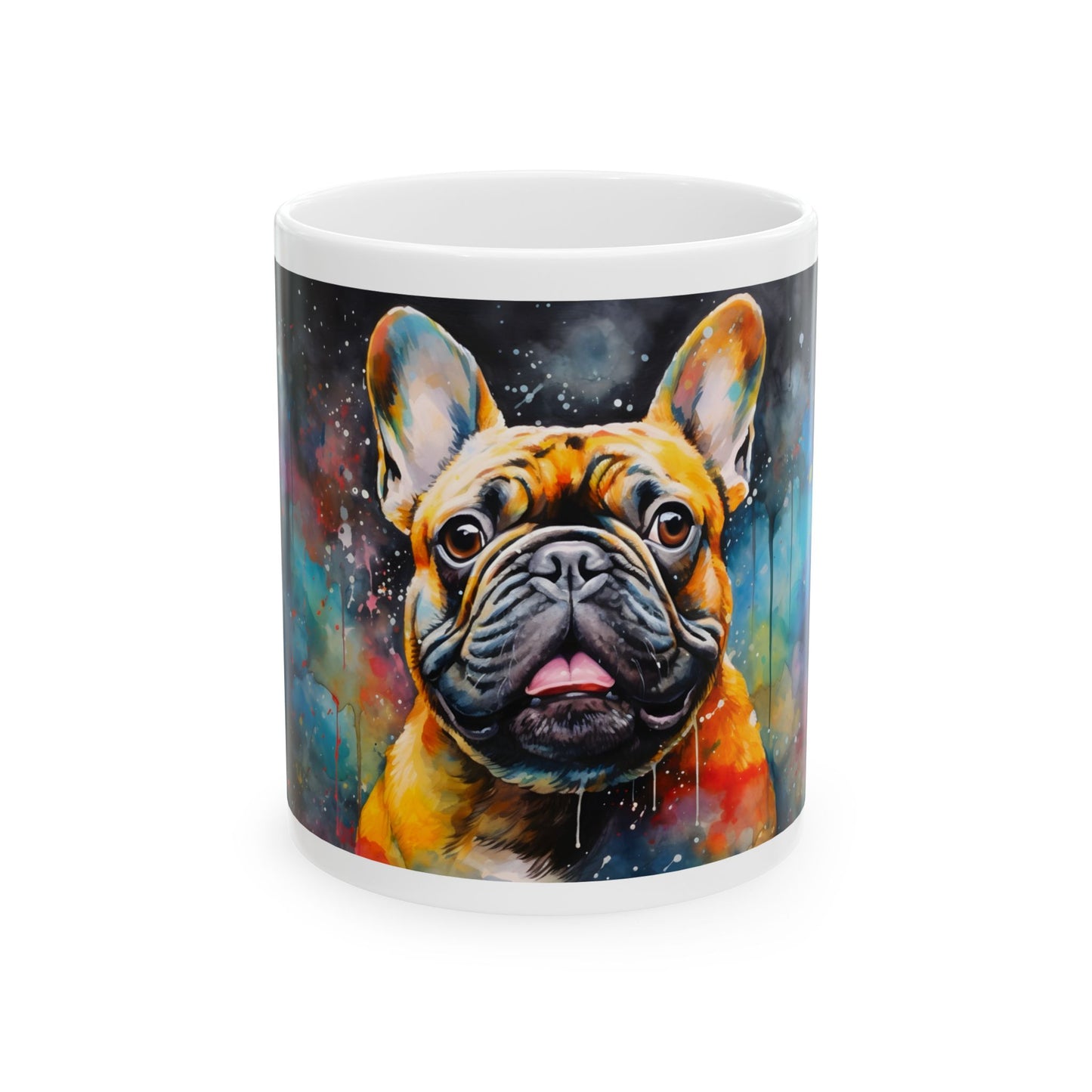 Taza de acuarela de bulldog francés: ¡un homenaje impresionante a tu cachorro favorito!