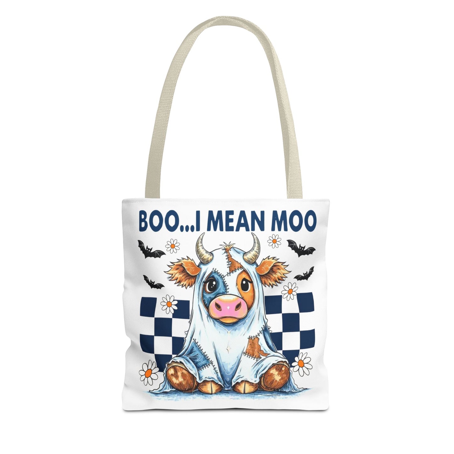 ๐ฎ Boo... I Mean Moo Cow Halloween Tote Bag โ Spooky Cute Farmhouse Fun ๐ป๐