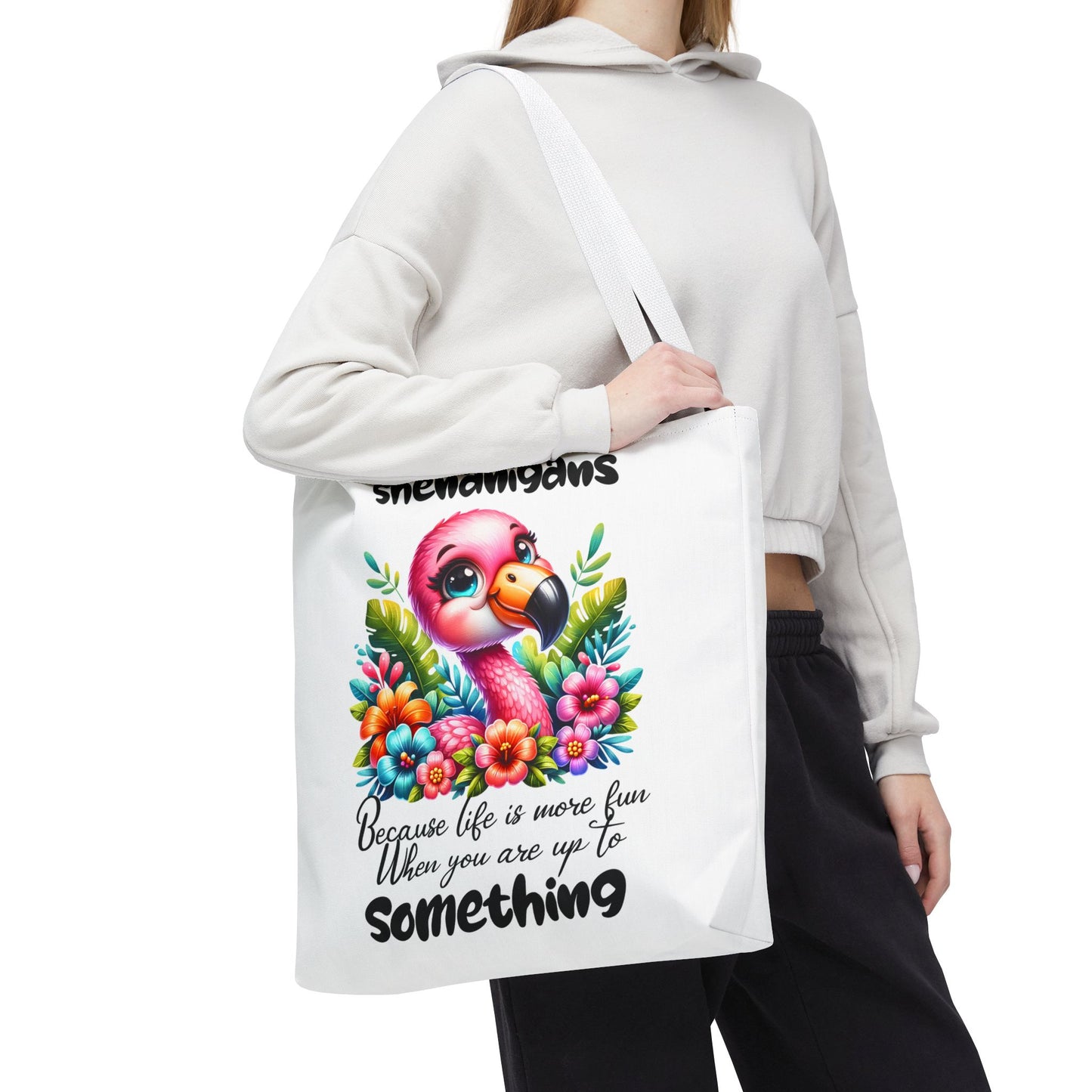🌸 Flamingo & Floral Bliss – Bolso tote vibrante y divertido 🌺
