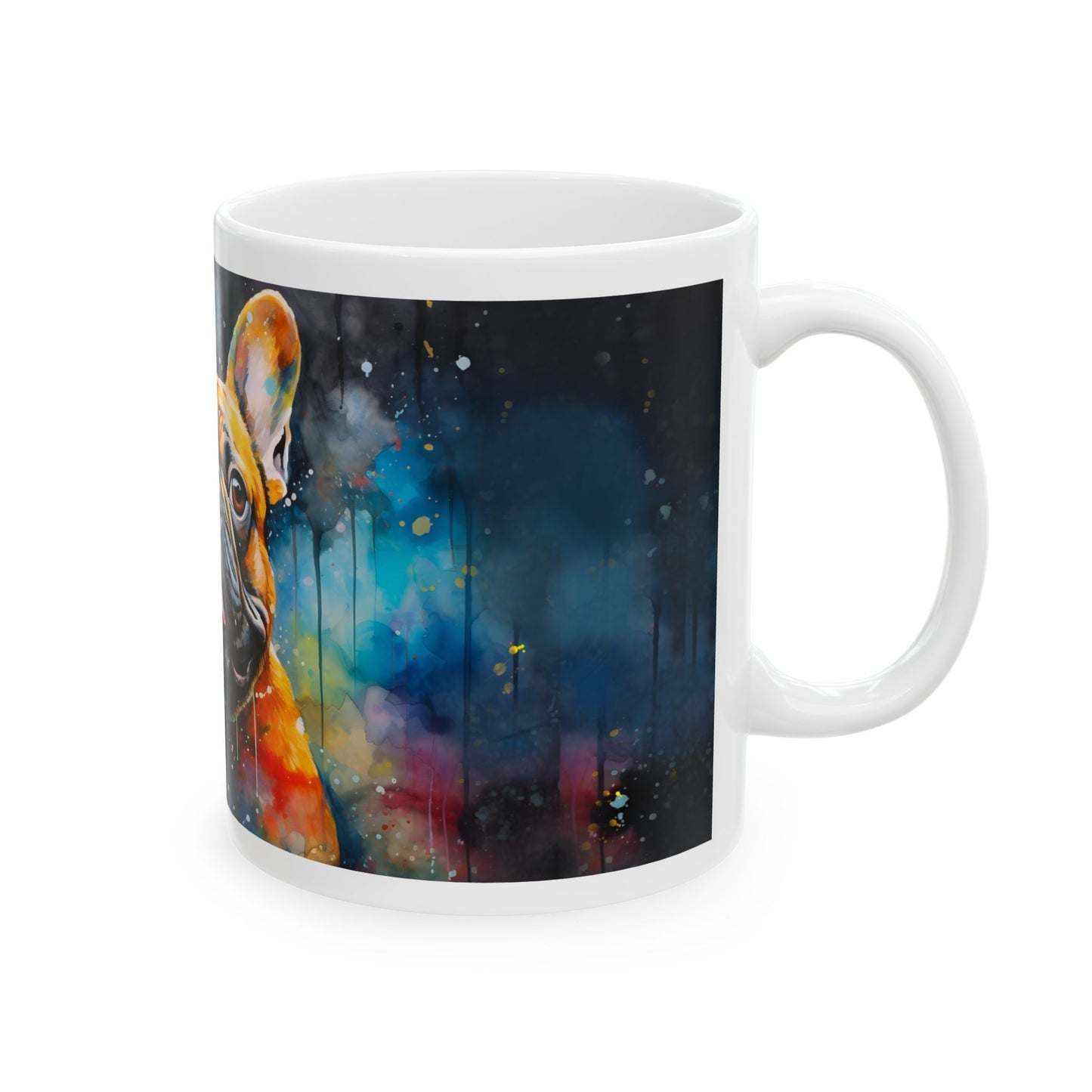Taza de acuarela de bulldog francés: ¡un homenaje impresionante a tu cachorro favorito!