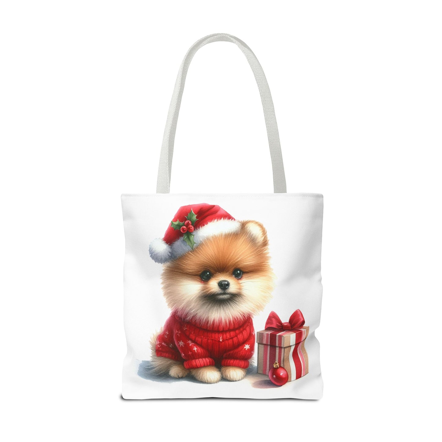 🎄 Pomeranian Christmas Tote Bag – Cozy Fluff & Festive Cheer 🎁🐾