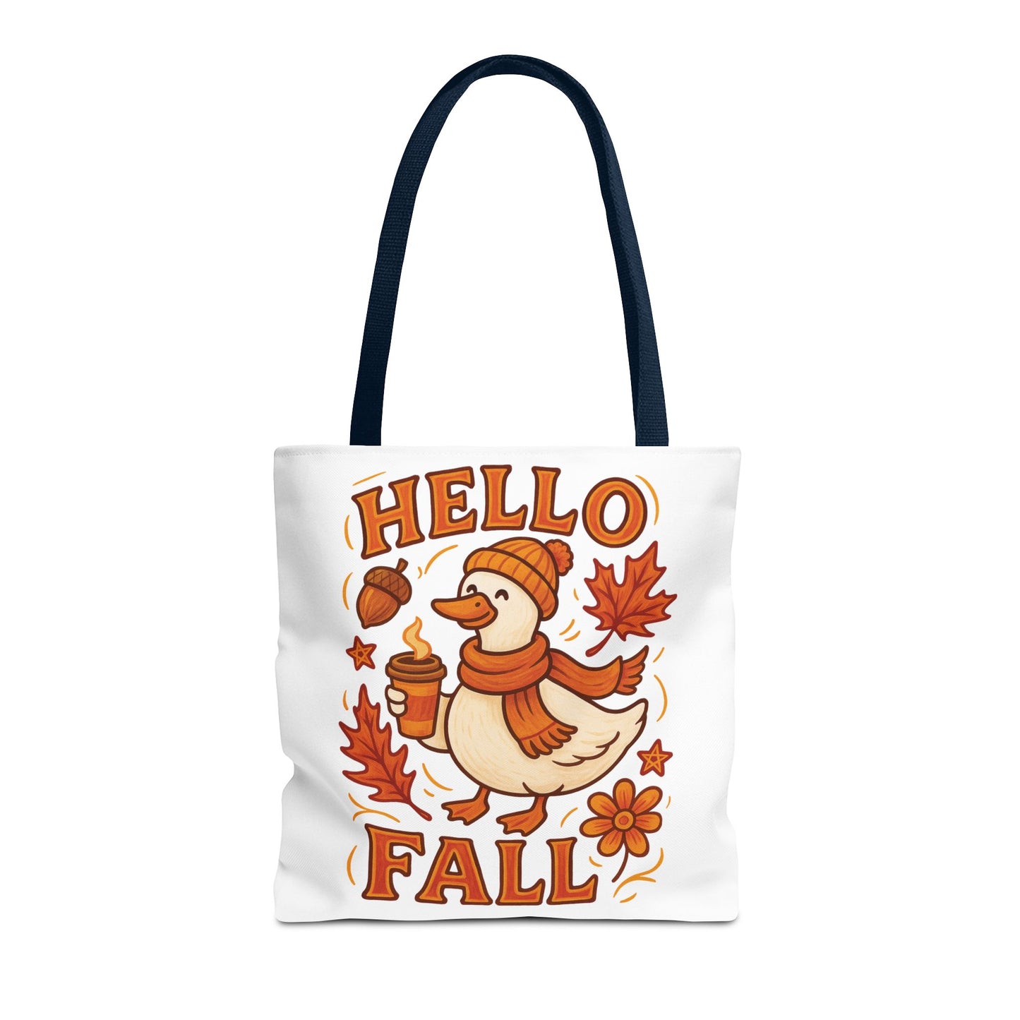 🧡 Hello Fall Duck Tote Bag – Cozy Autumn Vibes & Feathered Charm 🍂🦆