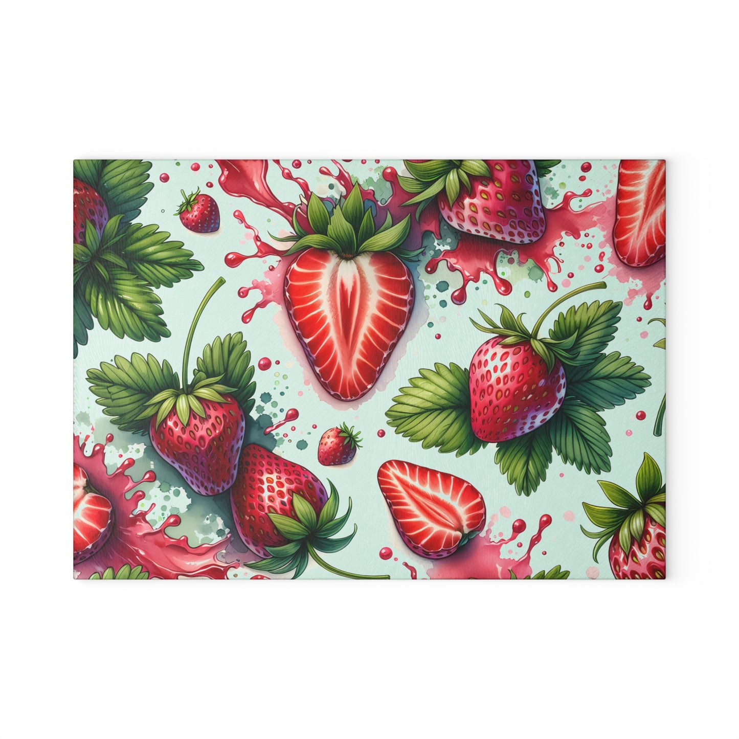 Tabla de cortar Strawberry Splash: estilo de cocina atrevido y jugoso