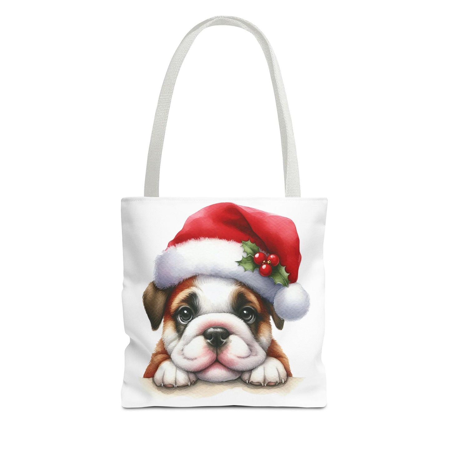 🐾 Bulldog Christmas Tote Bag – Santa Paws Cuteness You Can Carry 🎄