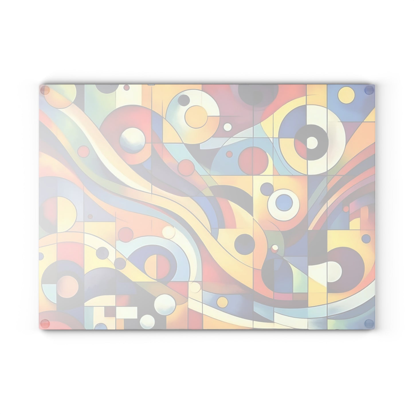 Tabla de cortar - Diseño abstracto multicolor, tabla de cortar de vidrio templado, tabla para charcutería, tabla de cortar, regalo de inauguración de la casa, tabla de cortar personalizada, rústica