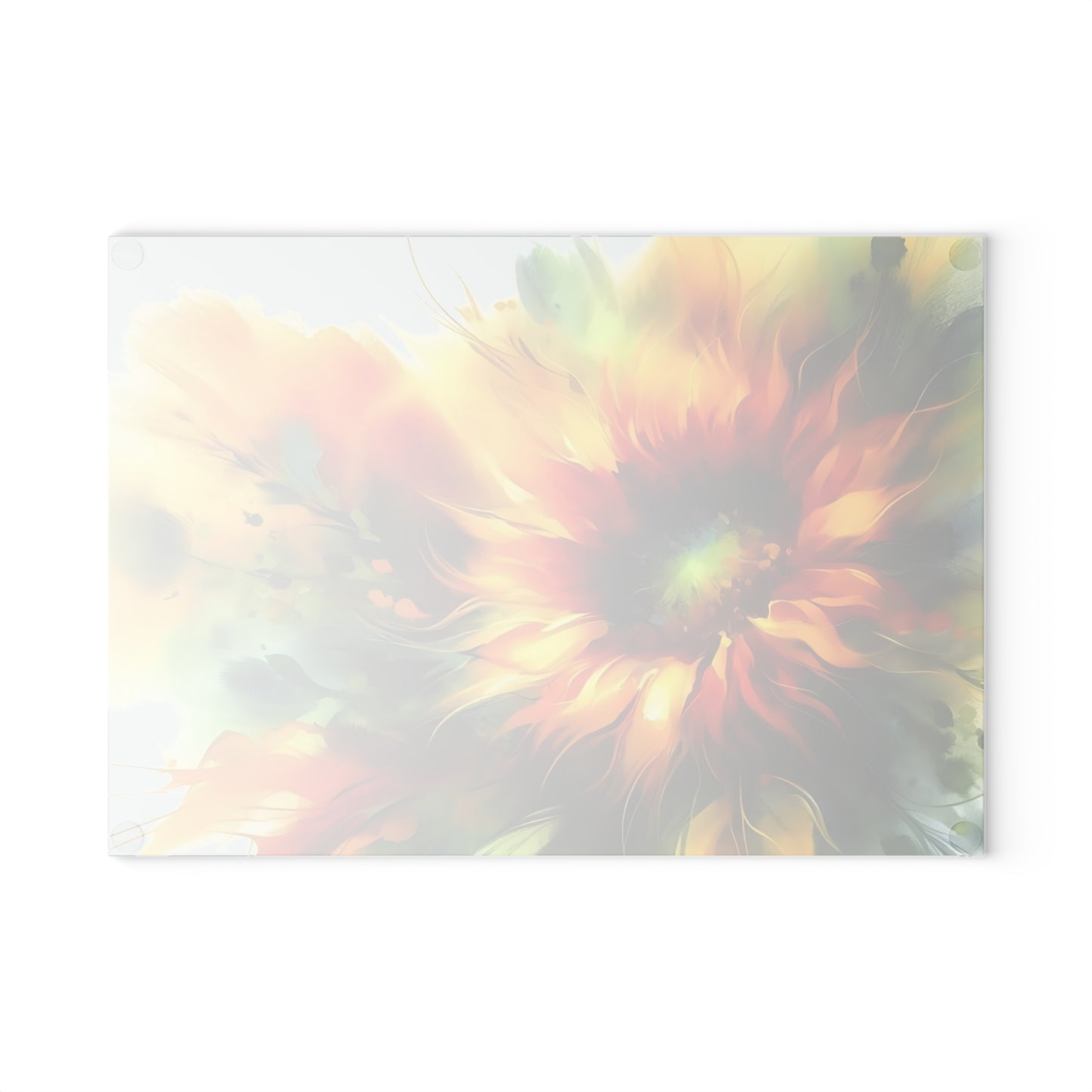 Tabla de cortar de vidrio templado con diseño de girasol: ¡Ilumina tu cocina!