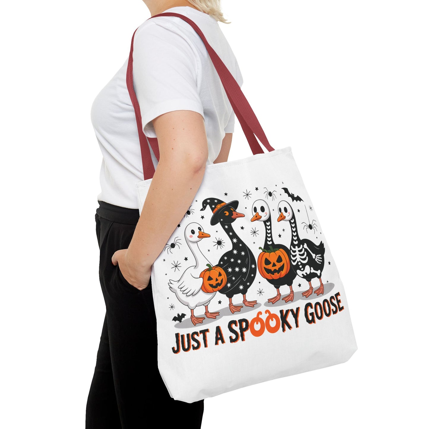 🦢 Just a Spooky Goose Tote Bag – Honkin’ Into Halloween 🎃👻