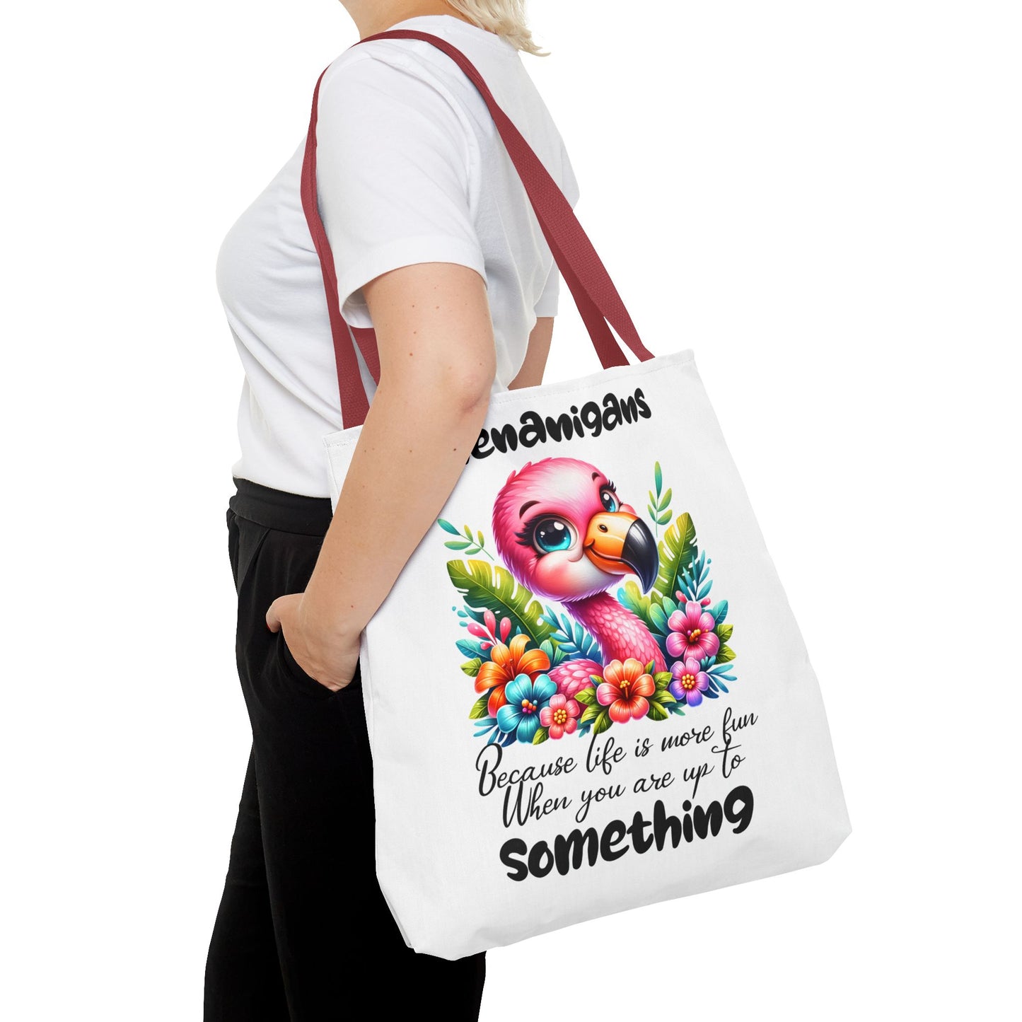🌸 Flamingo & Floral Bliss – Bolso tote vibrante y divertido 🌺