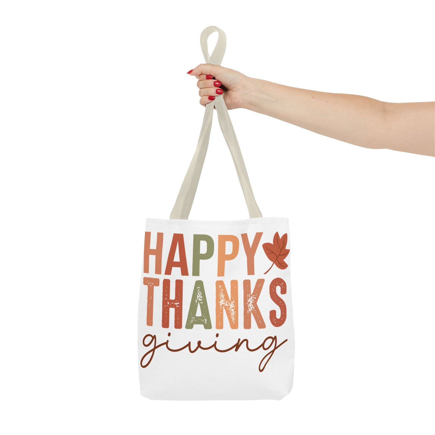 🍁 Rustic Happy Thanksgiving Tote Bag – Simple Charm for the Season 🍂🧡