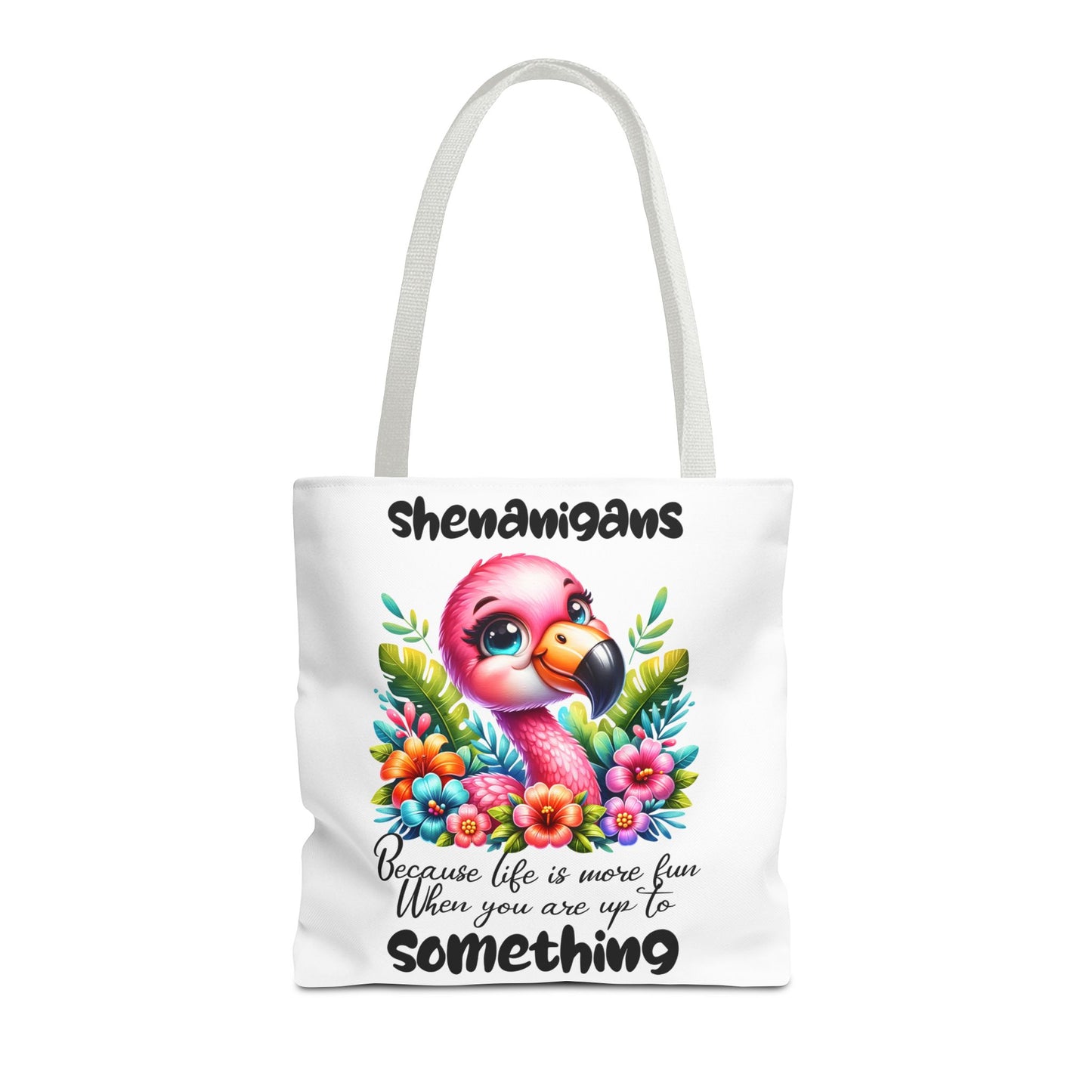 🌸 Flamingo & Floral Bliss – Bolso tote vibrante y divertido 🌺