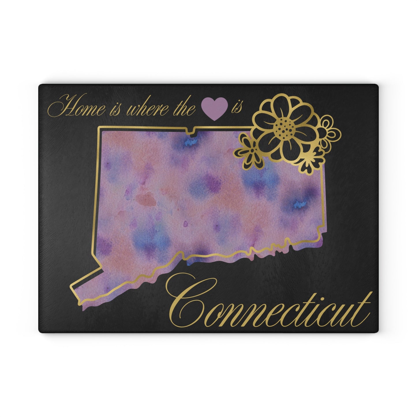 🌸 Connecticut Floral State Cutting Board – Elegant East Coast Charm for Your Kitchen 💜