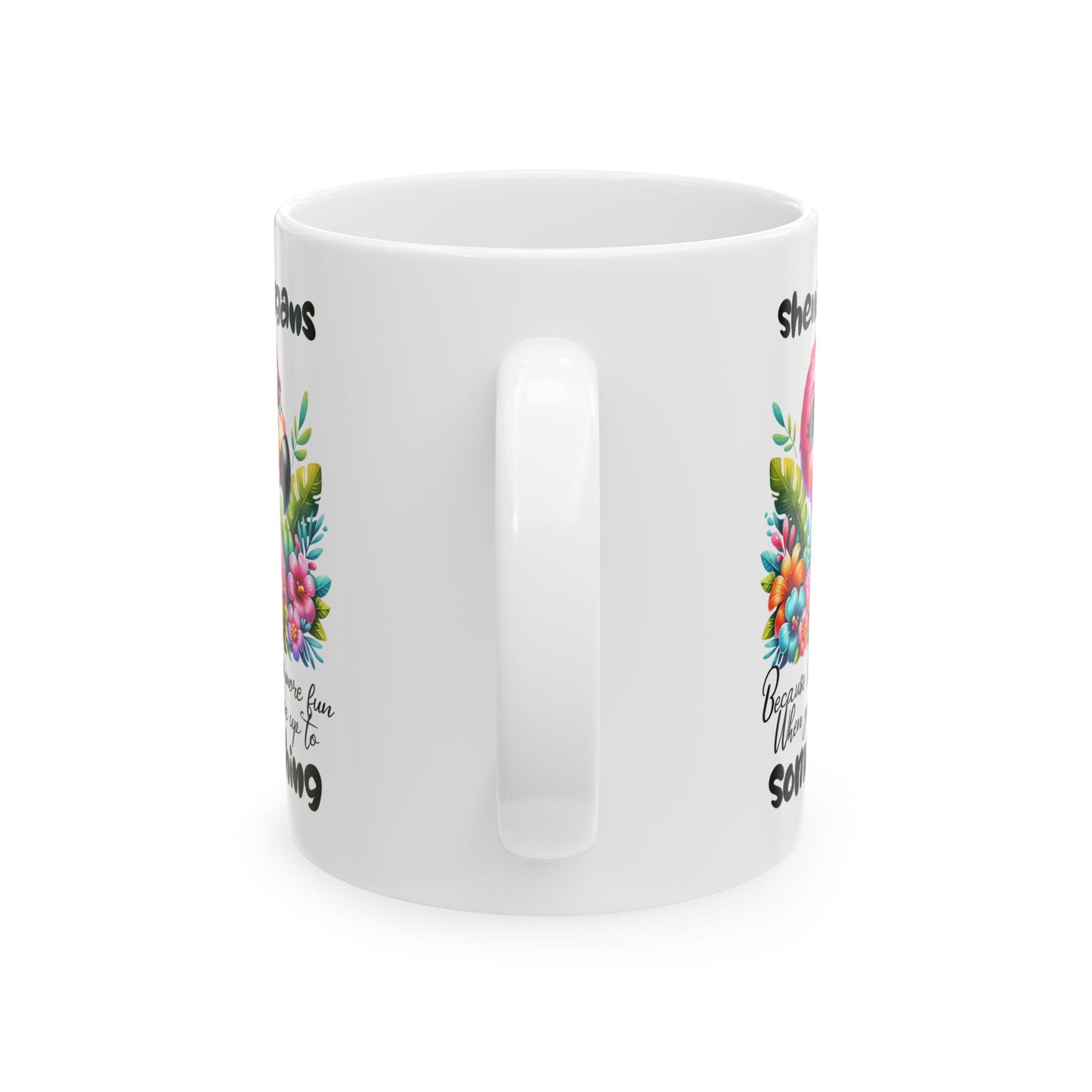🌸 Flamingo & Floral Bliss – Taza de café colorida y divertida para amantes de la naturaleza 🌺