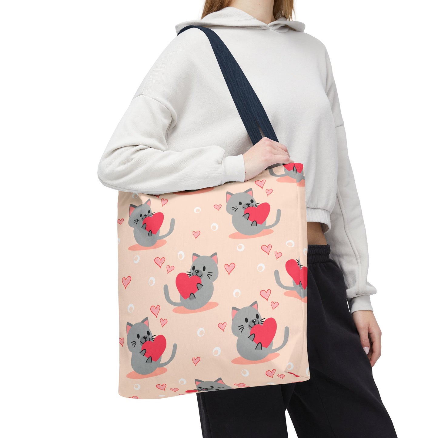 Encantador bolso de mano para amantes de los gatos: duradero, espacioso y perfecto para ir de compras, trabajar o las aventuras cotidianas.