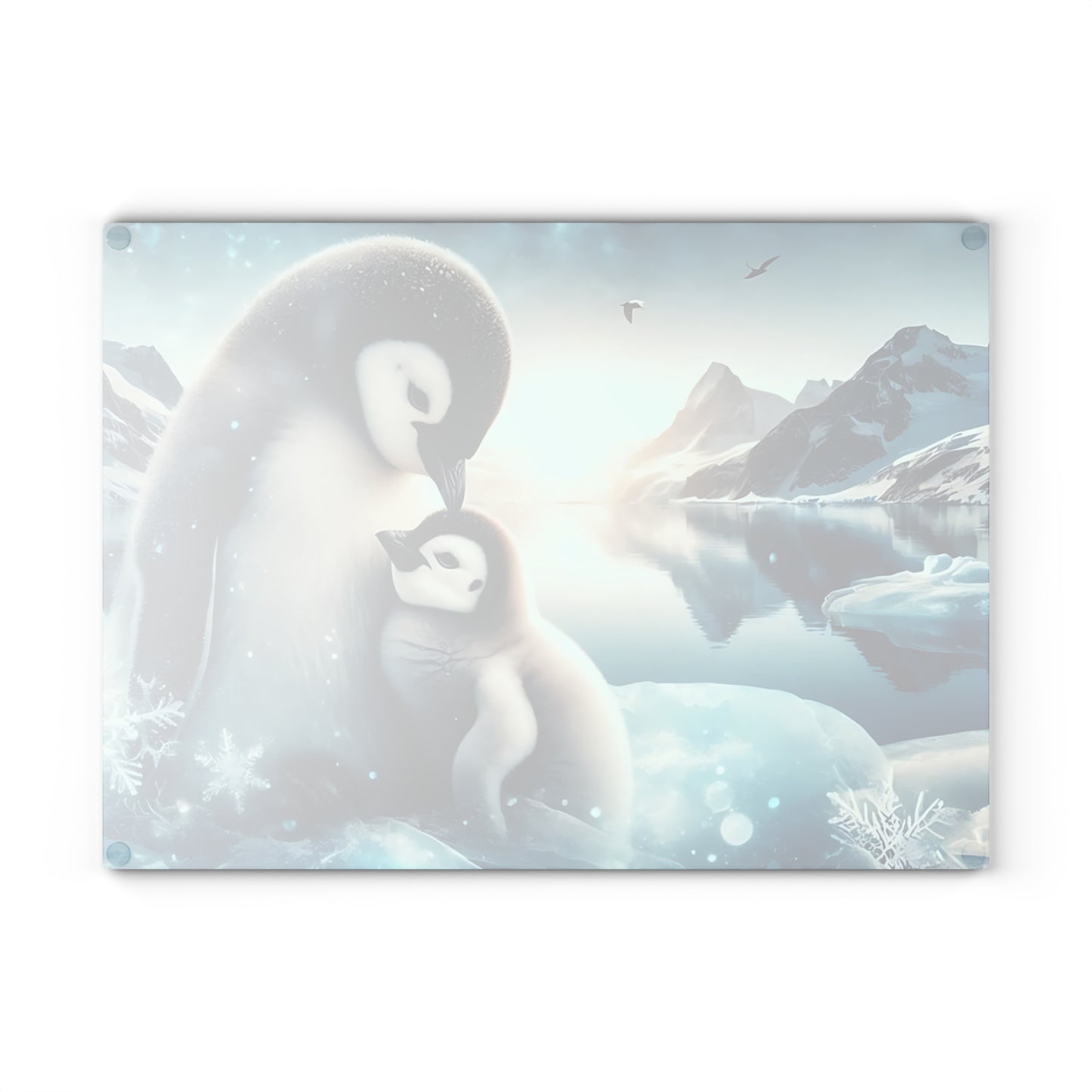 🐧❄️ Penguin Love Arctic Cutting Board – Serenity & Style for Your Kitchen ❄️🐧