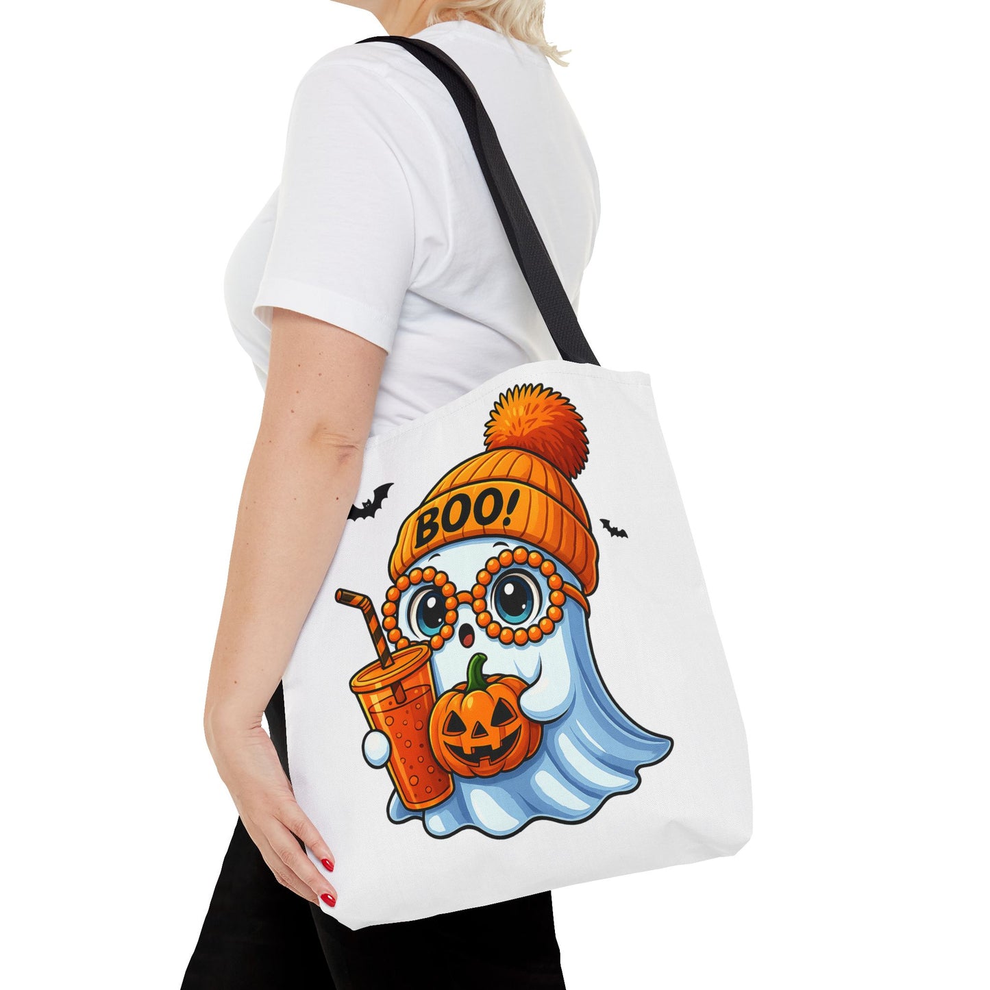 ๐ป Boo-tiful Ghost Tote Bag โ Spooky Cute Halloween Vibes ๐๐