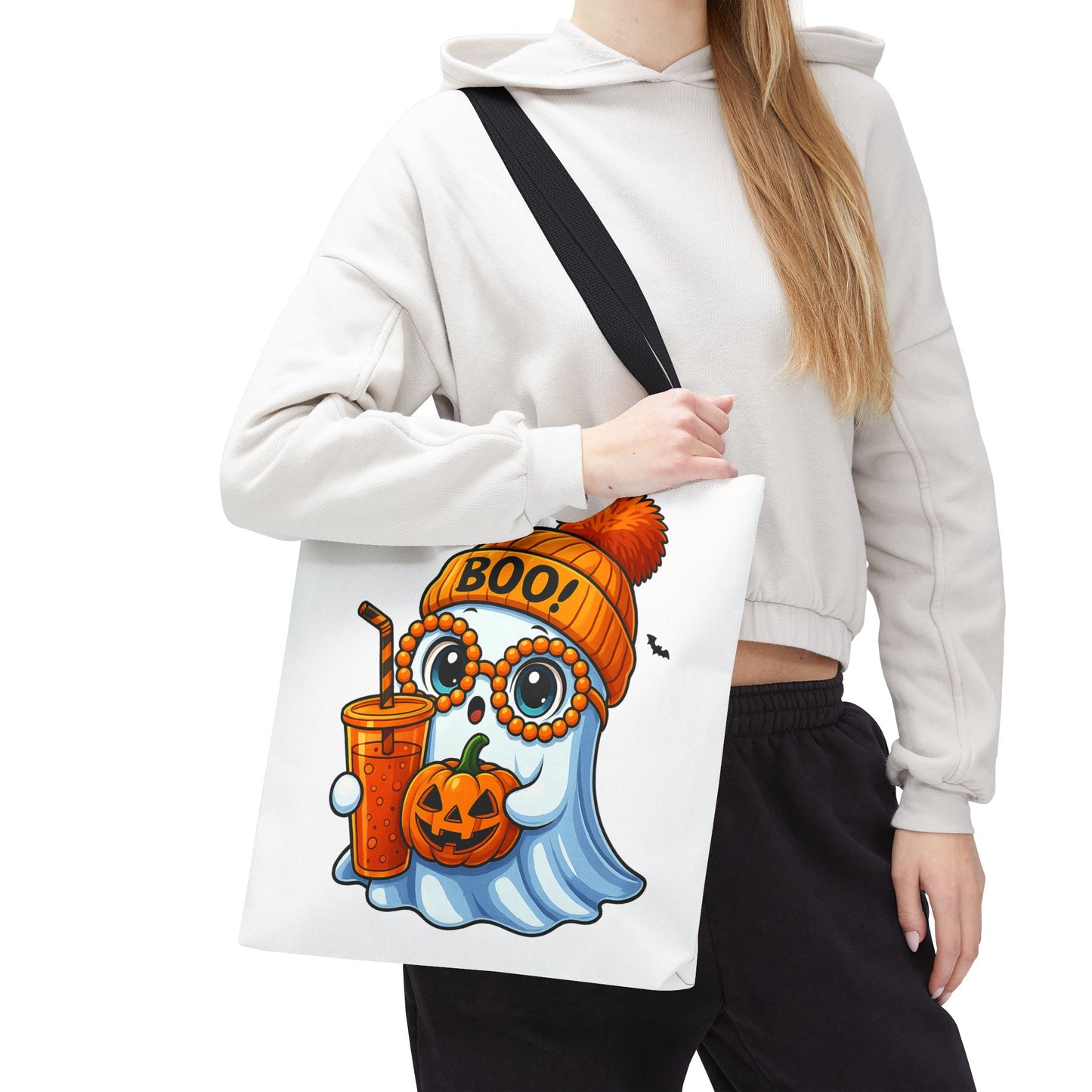 ๐ป Boo-tiful Ghost Tote Bag โ Spooky Cute Halloween Vibes ๐๐