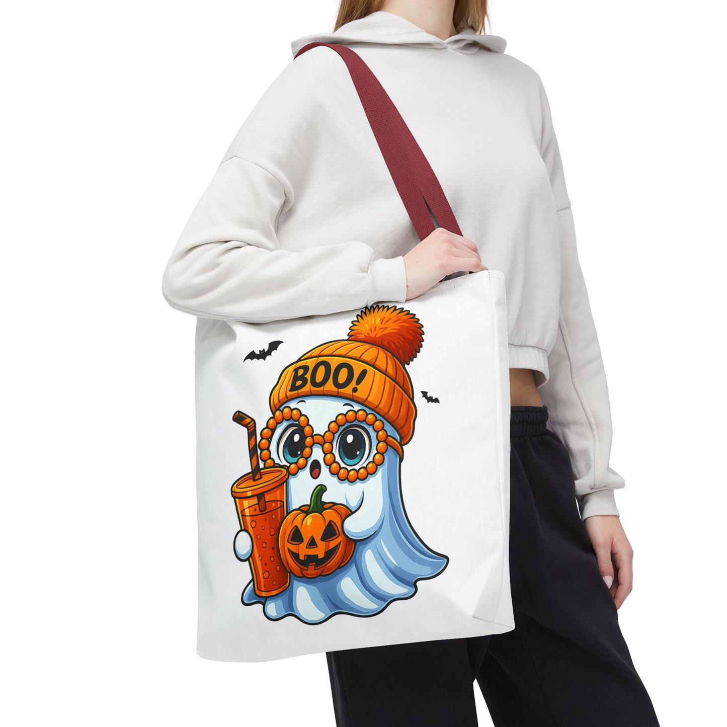 ๐ป Boo-tiful Ghost Tote Bag โ Spooky Cute Halloween Vibes ๐๐