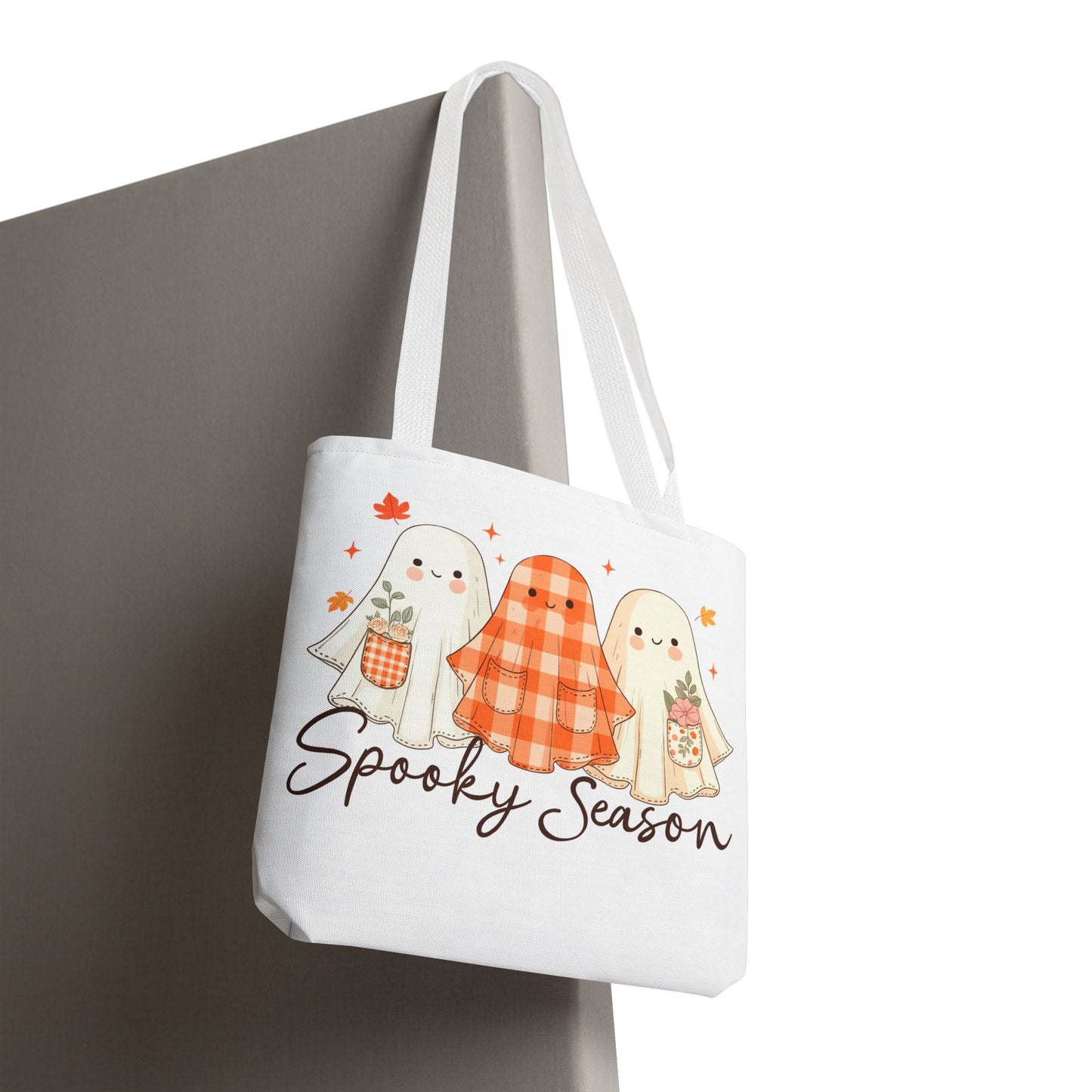 ๐ป Spooky Season Ghost Friends Tote Bag โ Cozy Fall Vibes with a Cute Twist ๐๐
