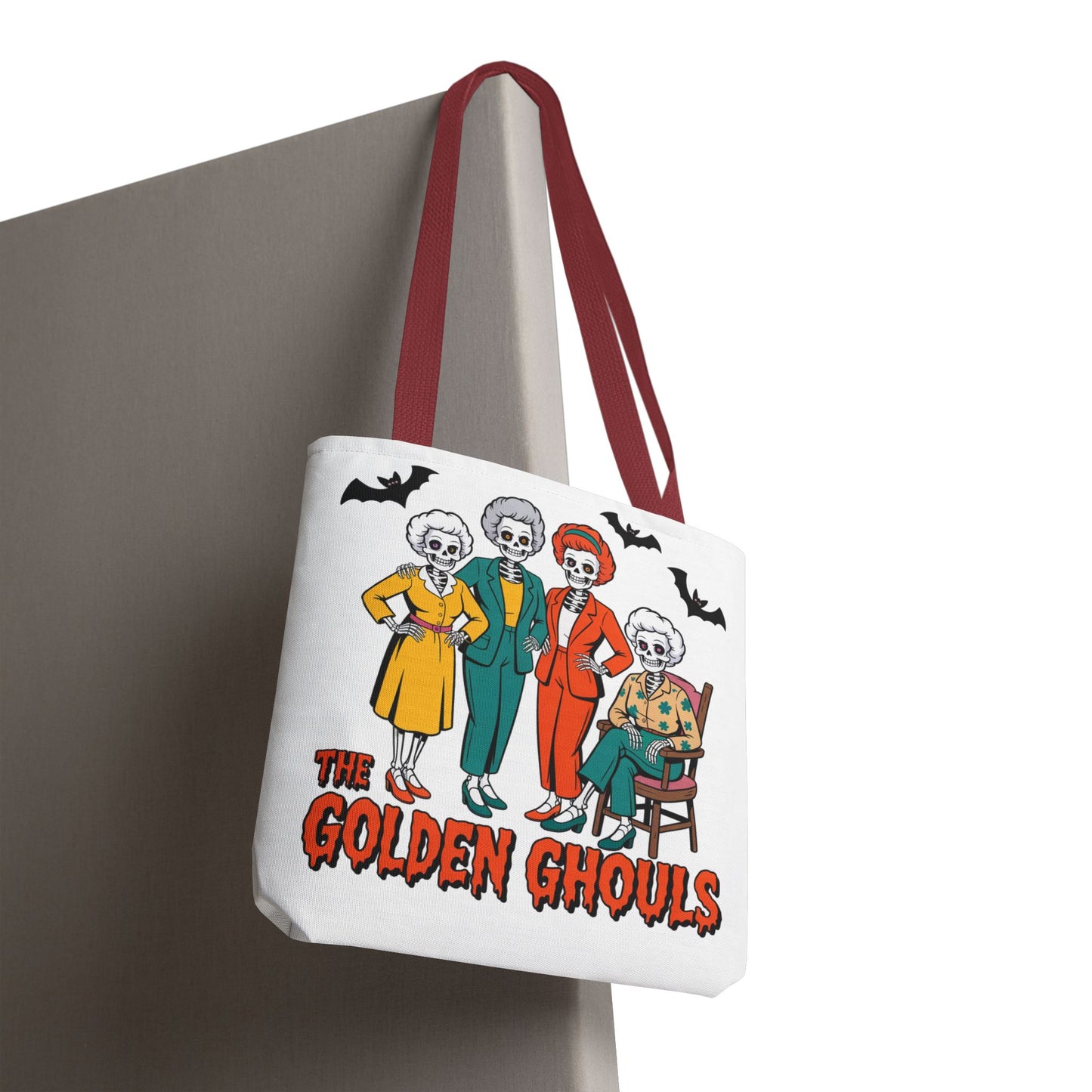 ๐ค Retro Skeleton Squad Tote Bag โ Spooky Chic Style for Halloween ๐ป๐