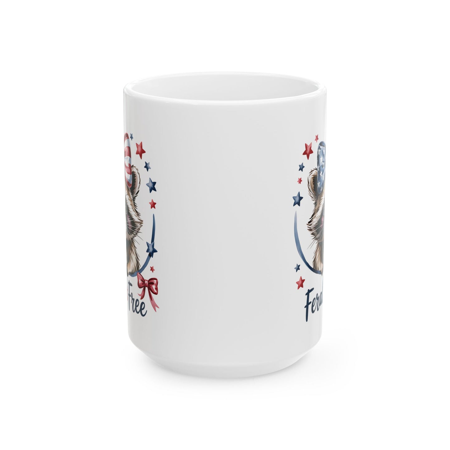 Taza "Mapache Salvaje pero Libre": ¡Celebra el espíritu de la libertad con esta adorable taza! EE. UU.