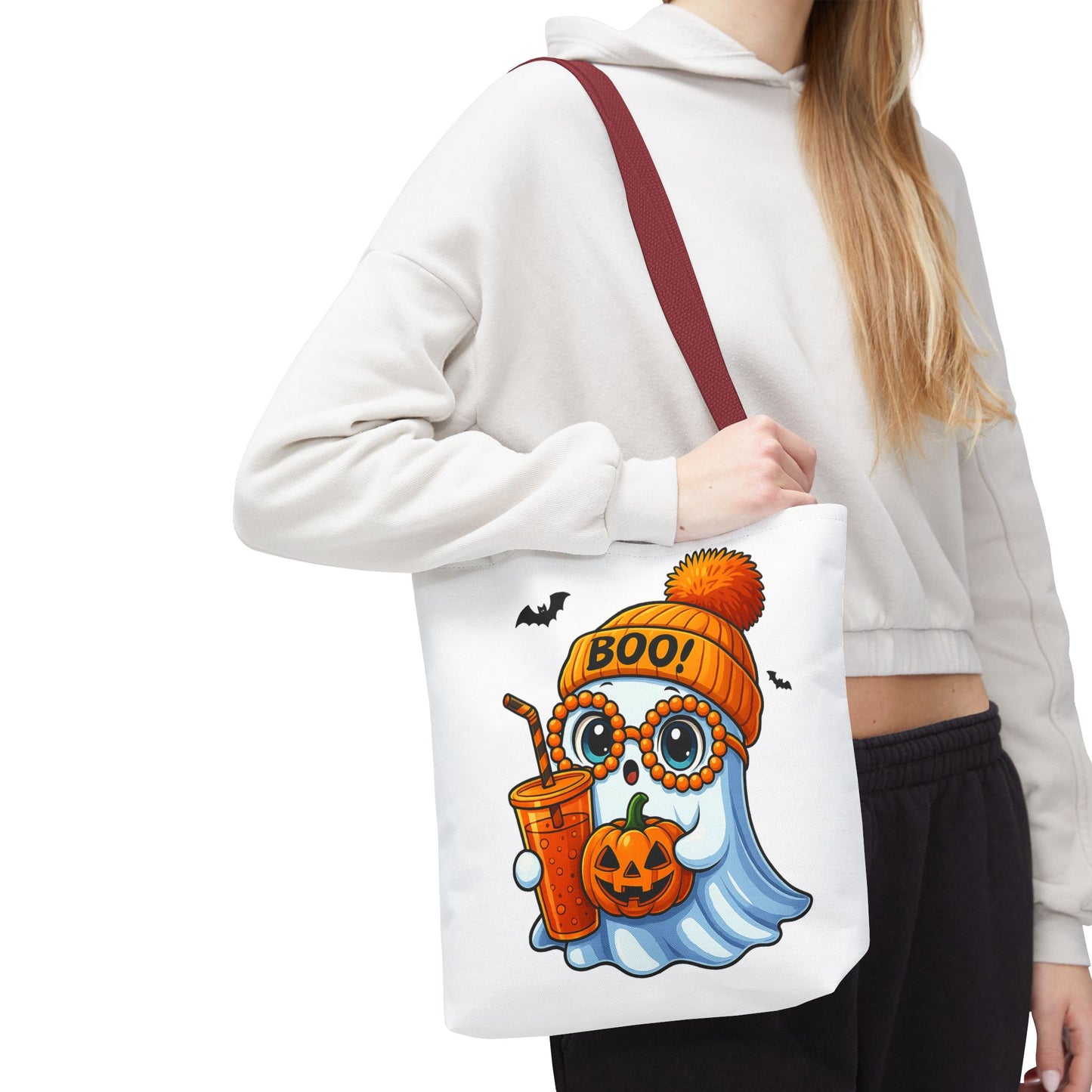 ๐ป Boo-tiful Ghost Tote Bag โ Spooky Cute Halloween Vibes ๐๐