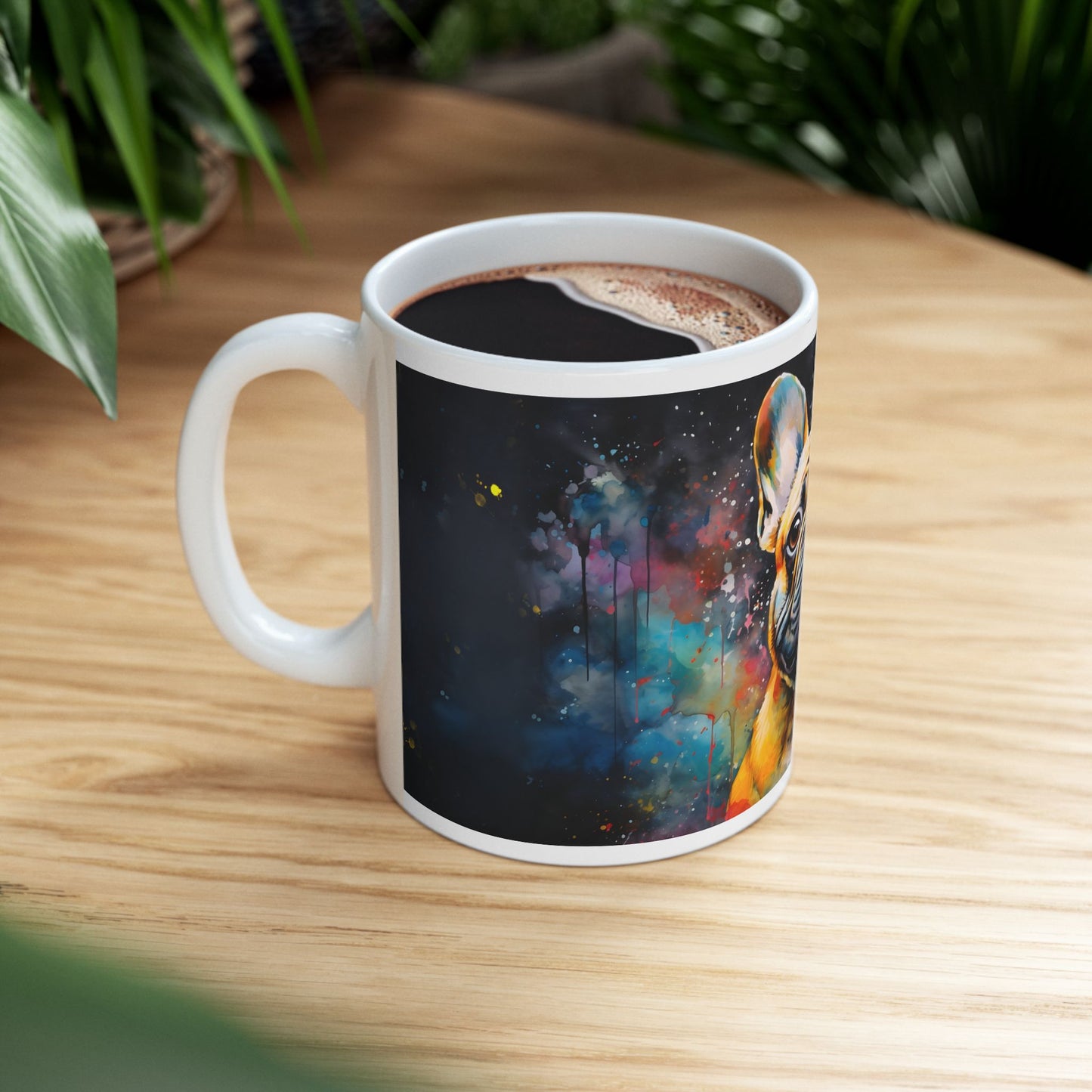 Taza de acuarela de bulldog francés: ¡un homenaje impresionante a tu cachorro favorito!