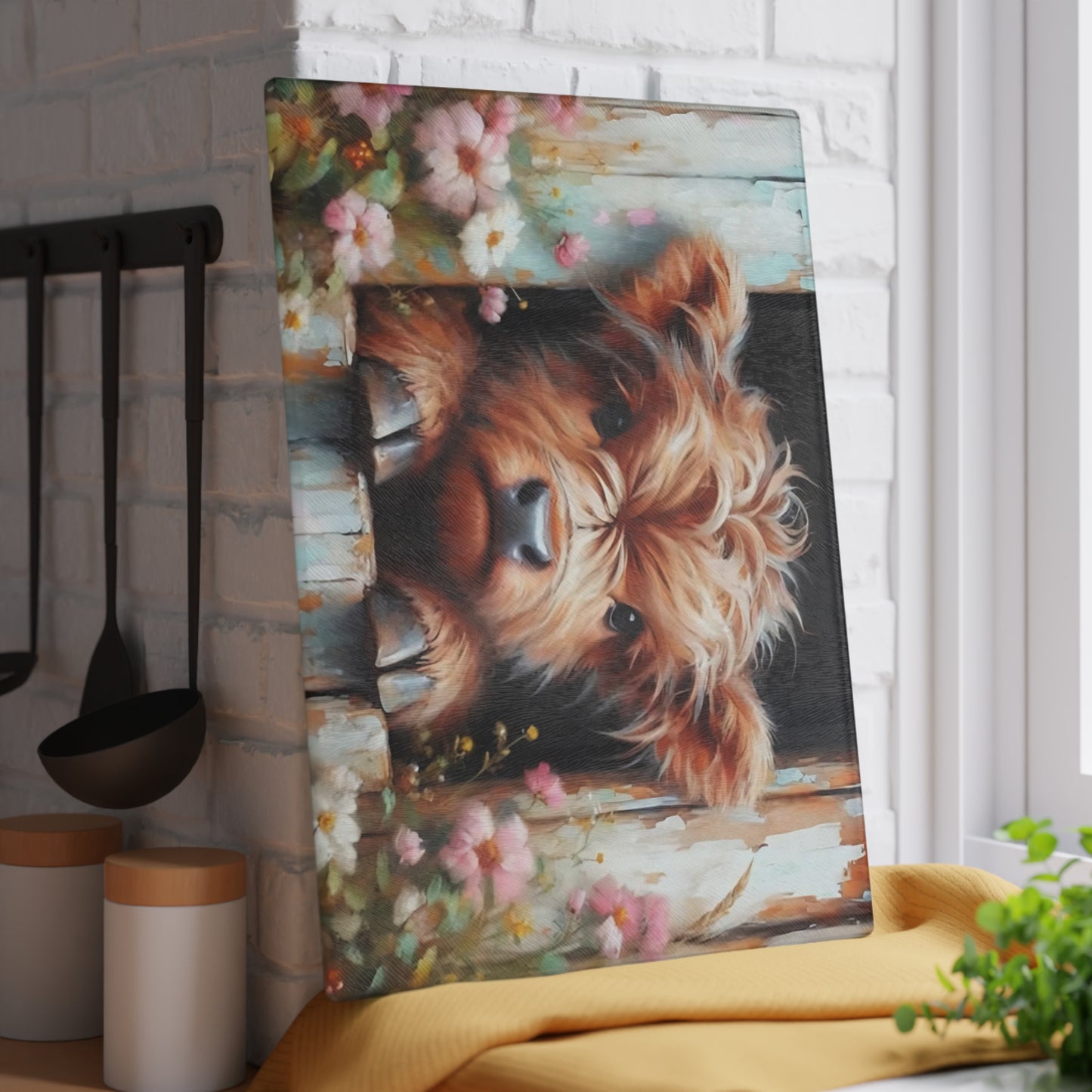 🐮 Country Charm Calf Cutting Board – Rustic Whimsy for Your Kitchen