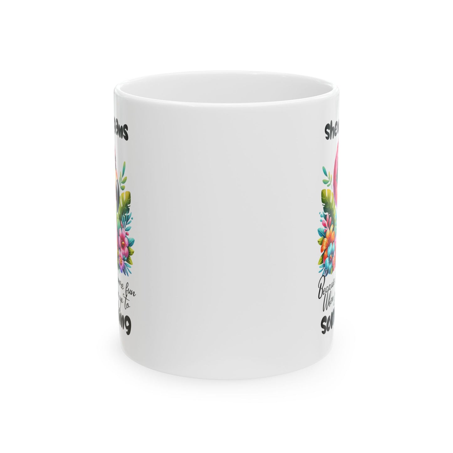 🌸 Flamingo & Floral Bliss – Taza de café colorida y divertida para amantes de la naturaleza 🌺