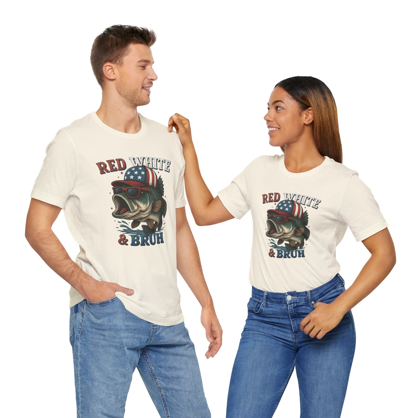 Divertida camiseta patriótica de pescado, con estampado rojo, blanco y negro, unisex, ideal para el 4 de julio, regalo para papá, ideal para barbacoas de verano.