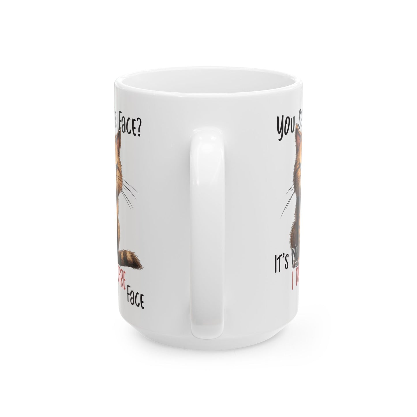 ¿Ves esta cara? – Taza de café "Me da igual" de Grouchy Cat ☕