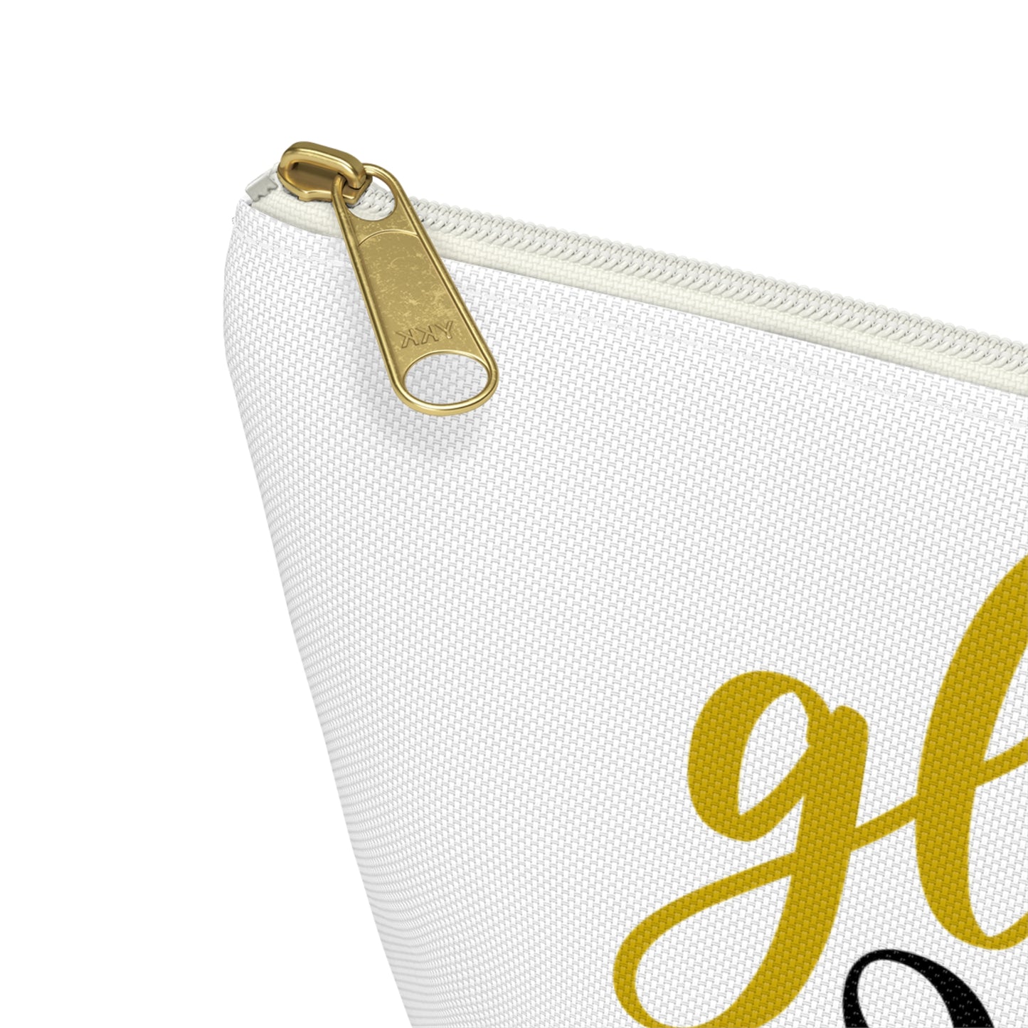 Accessory Pouch – "Gloss Boss" Yellow Makeup Bag