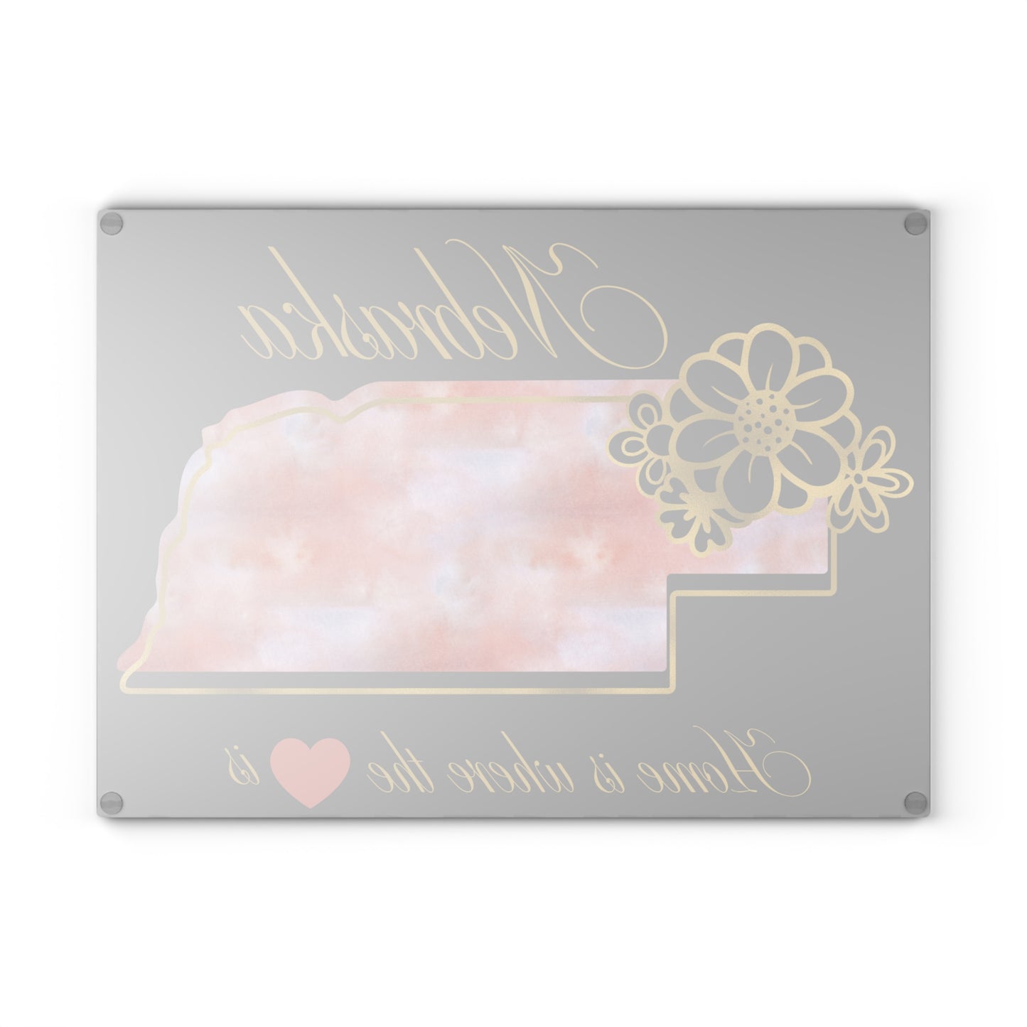 🌸 Nebraska Floral State Cutting Board – Rustic Charm Meets Heartland Pride 🌸