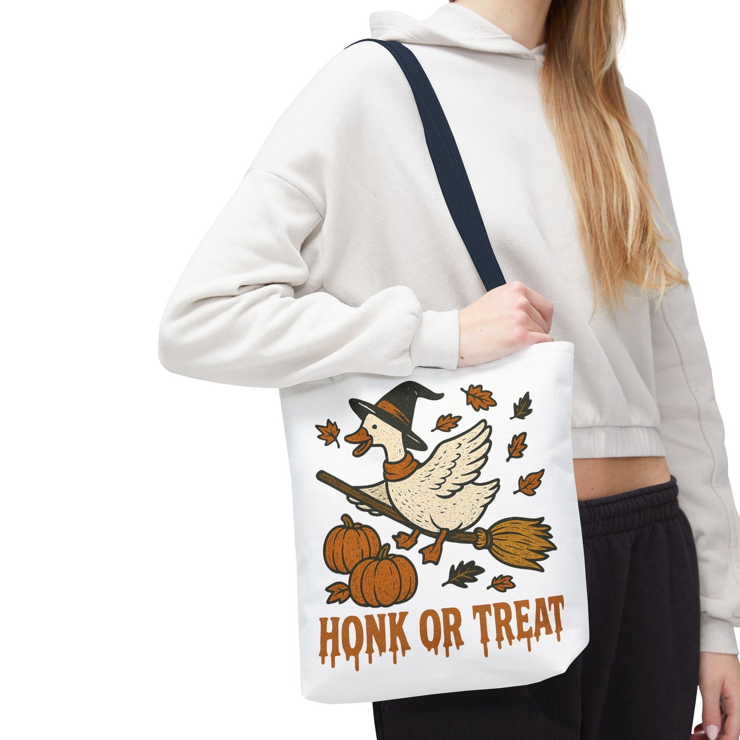 ๐ช Honk or Treat Goose Halloween Tote Bag โ Witchy Whimsy for Spooky Season ๐๐