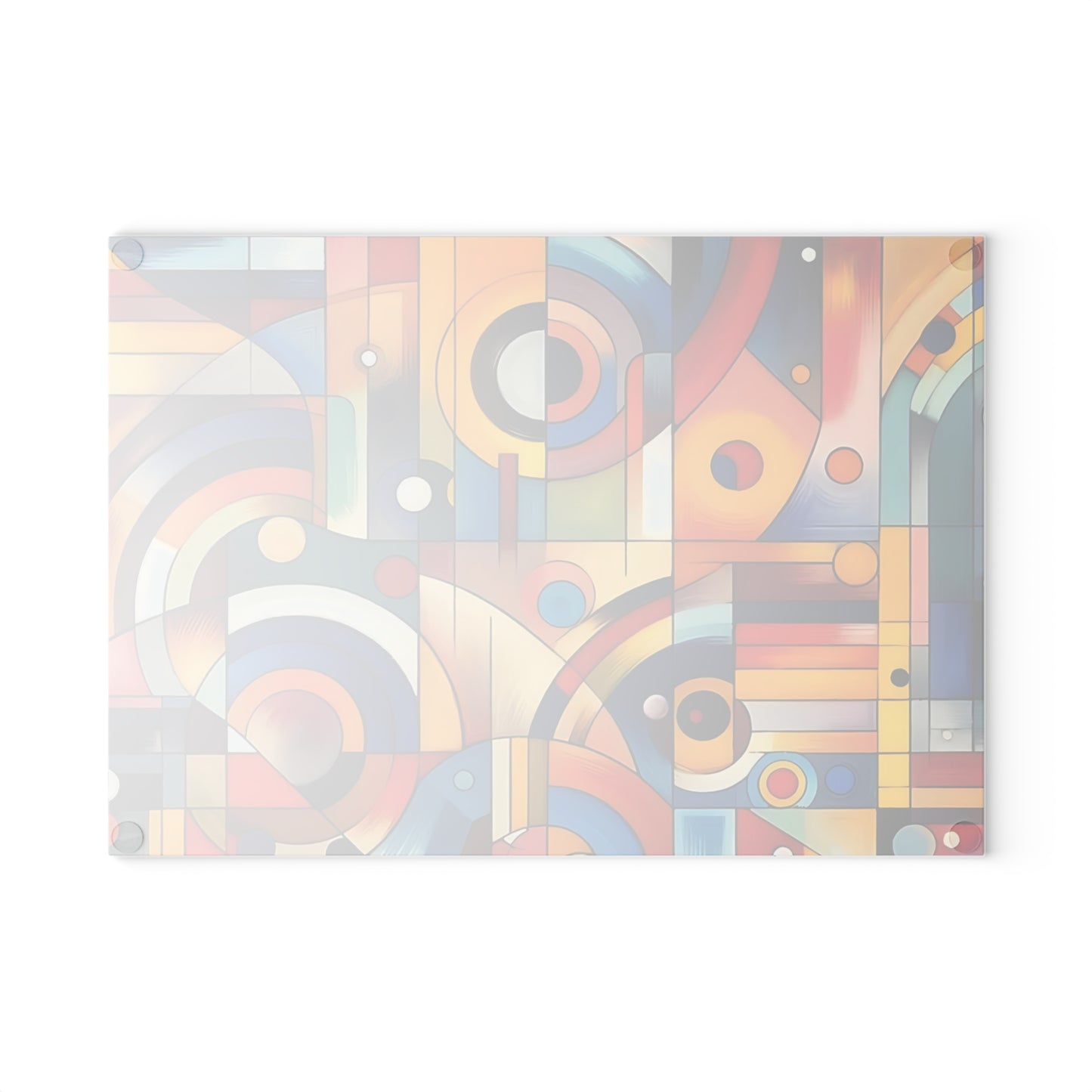 Tabla de cortar - Diseño abstracto multicolor, tabla de cortar de vidrio templado, tabla para charcutería, tabla de cortar, regalo de inauguración de la casa, tabla de cortar personalizada, rústica