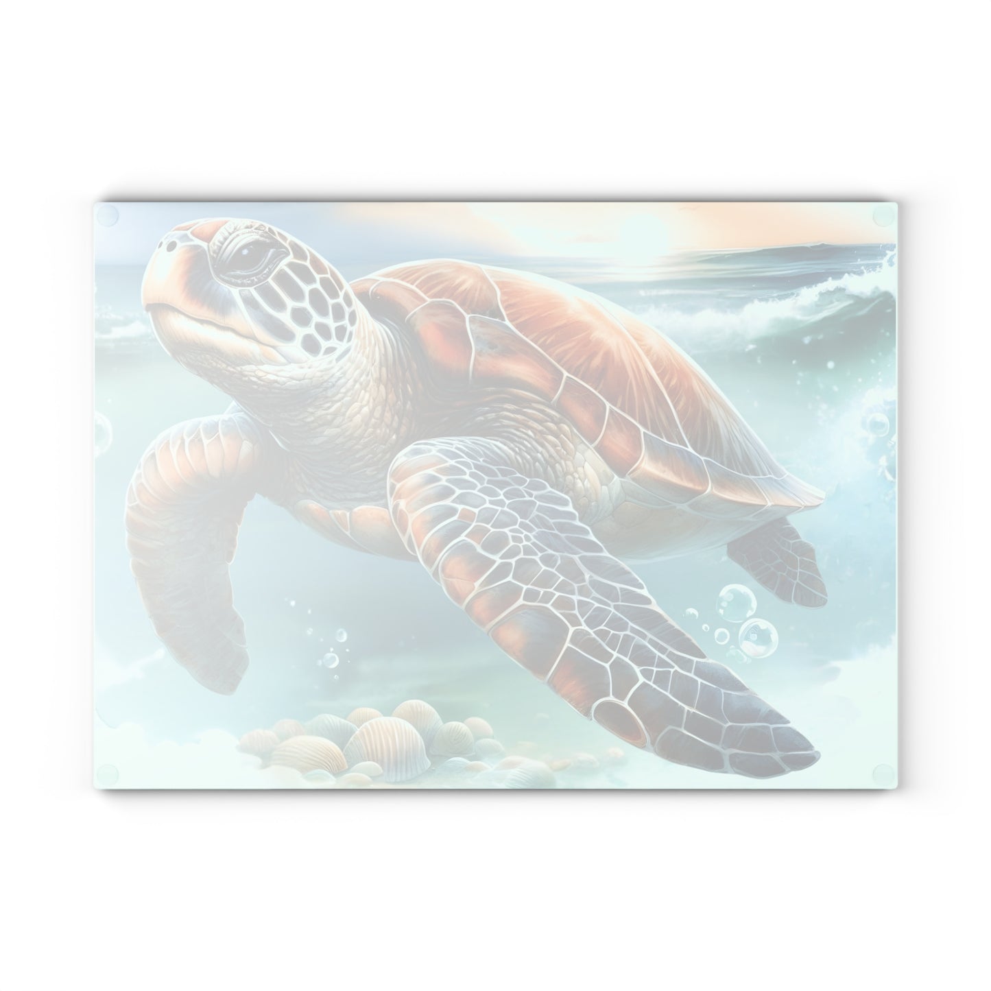 Tabla de cortar Sea Turtle Ocean Drift: un toque submarino para tu cocina
