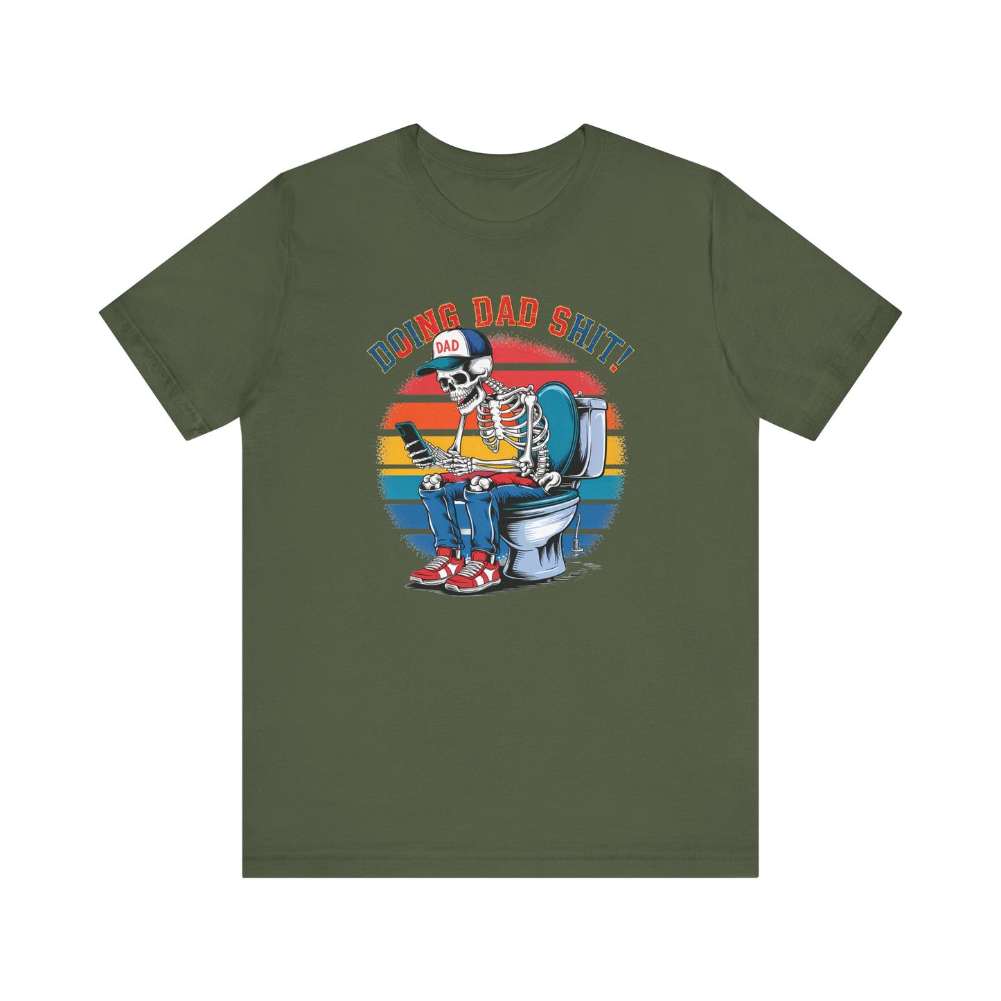 🧻 HACIENDO CABRAS DE PAPÁ | Camiseta gráfica divertida con esqueleto en el inodoro