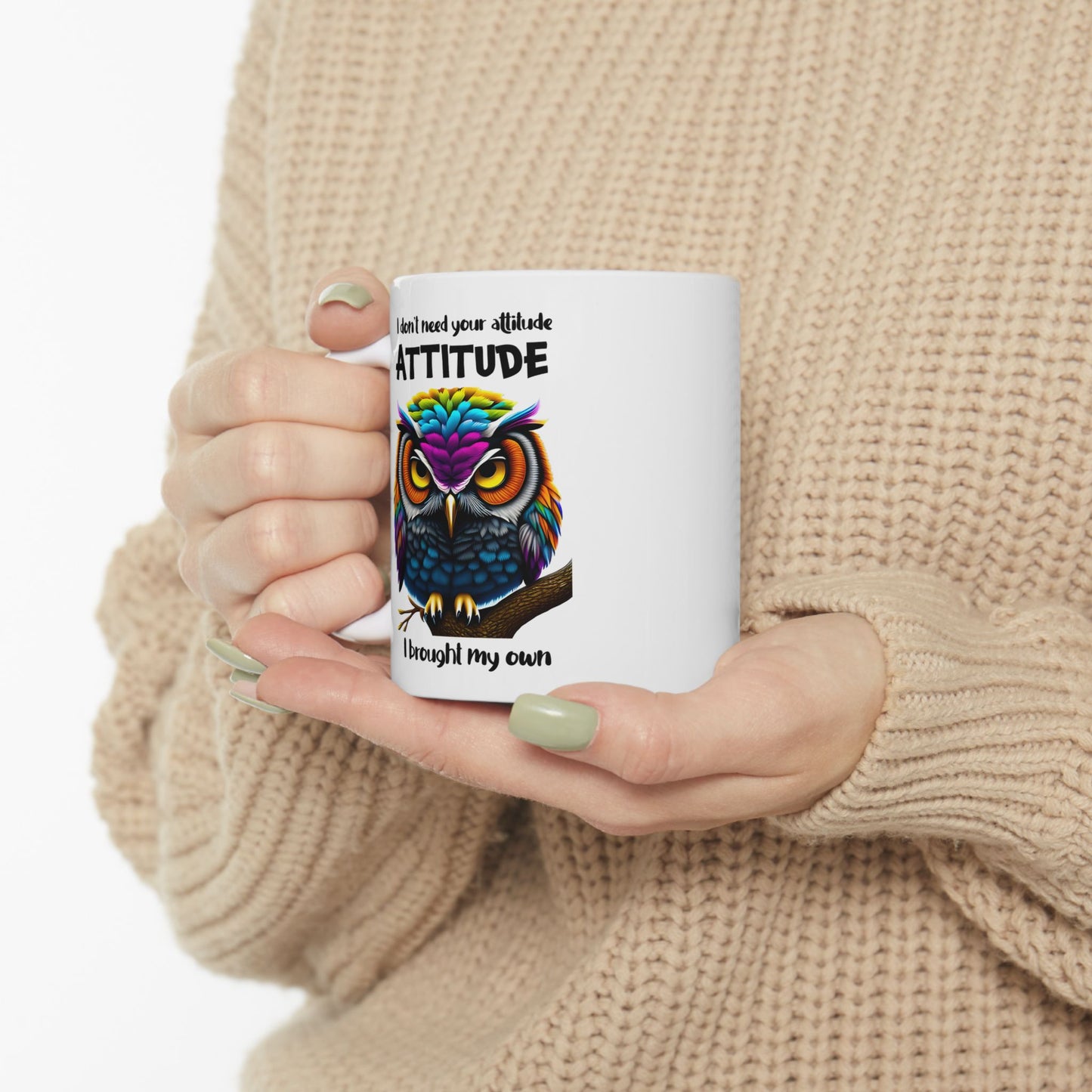 🦉 Búho colorido: taza de café vibrante para amantes de la naturaleza y noctámbulos 🌟
