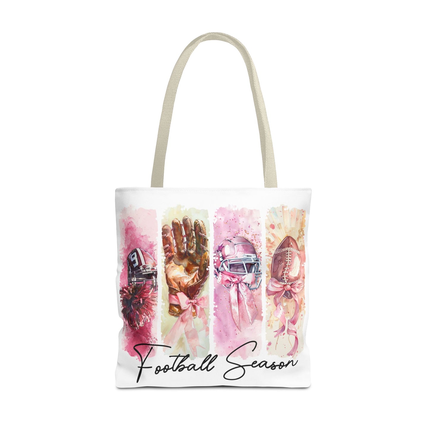 🏈 Game Day Pink Awareness Tote Bag – Sporty Style with a Purpose 🎀👜