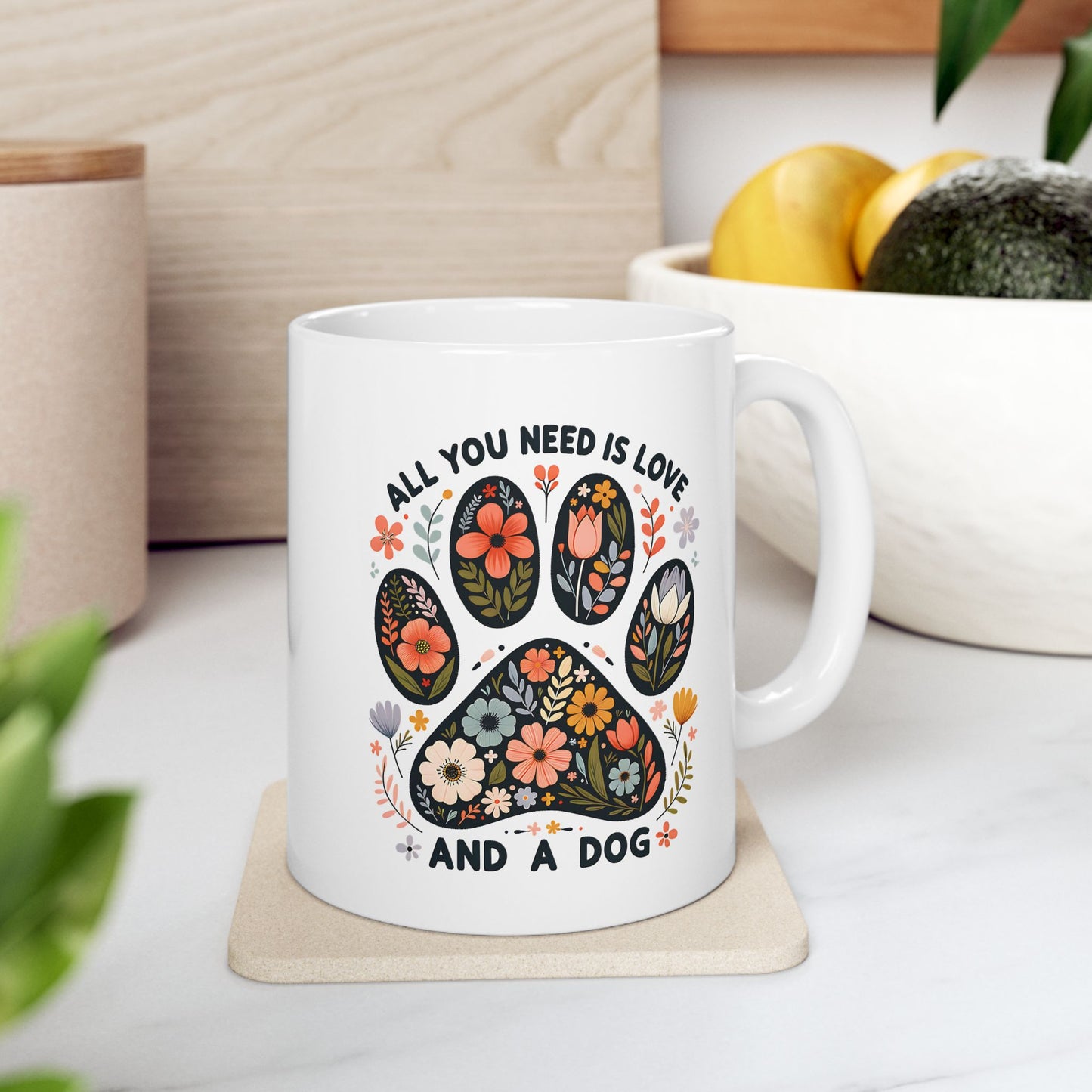 🐾 All You Need Is Love and a Dog Mug – Floral Paws & Heartwarming Sips 🌸🐶