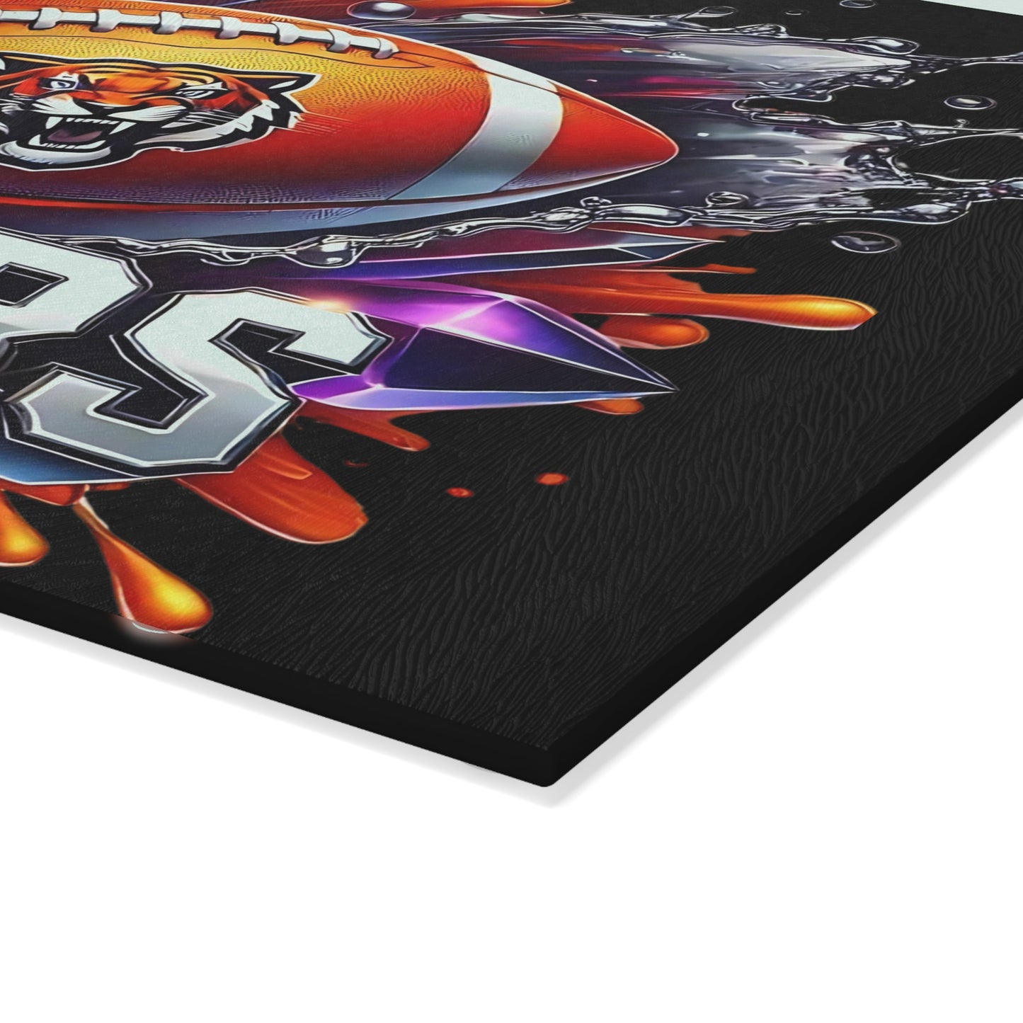 🐯 Fierce Jungle Cat Splash Cutting Board – Bold Wild Energy for Your Kitchen 💥