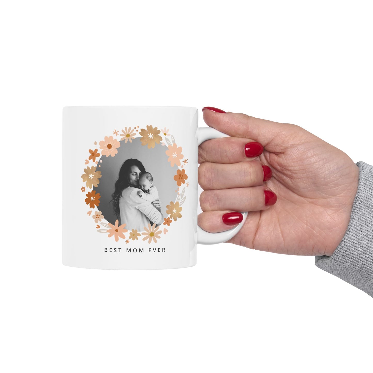 🌸 Personalized "Best Mom Ever" Photo Mug – A Heartfelt Gift for Mother's Day 💖