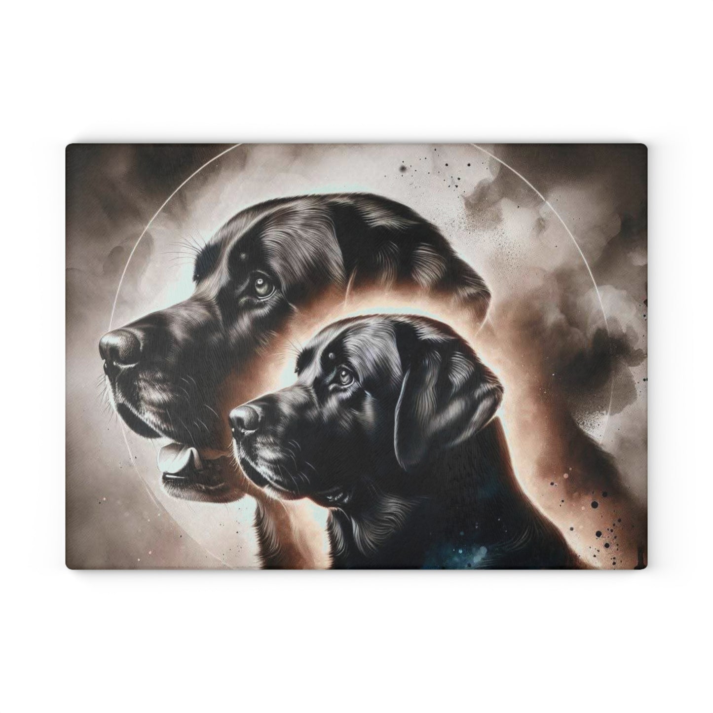 🌌 Cosmic Black Labs Cutting Board – Bold Canine Energy Meets Celestial Style 🐾✨