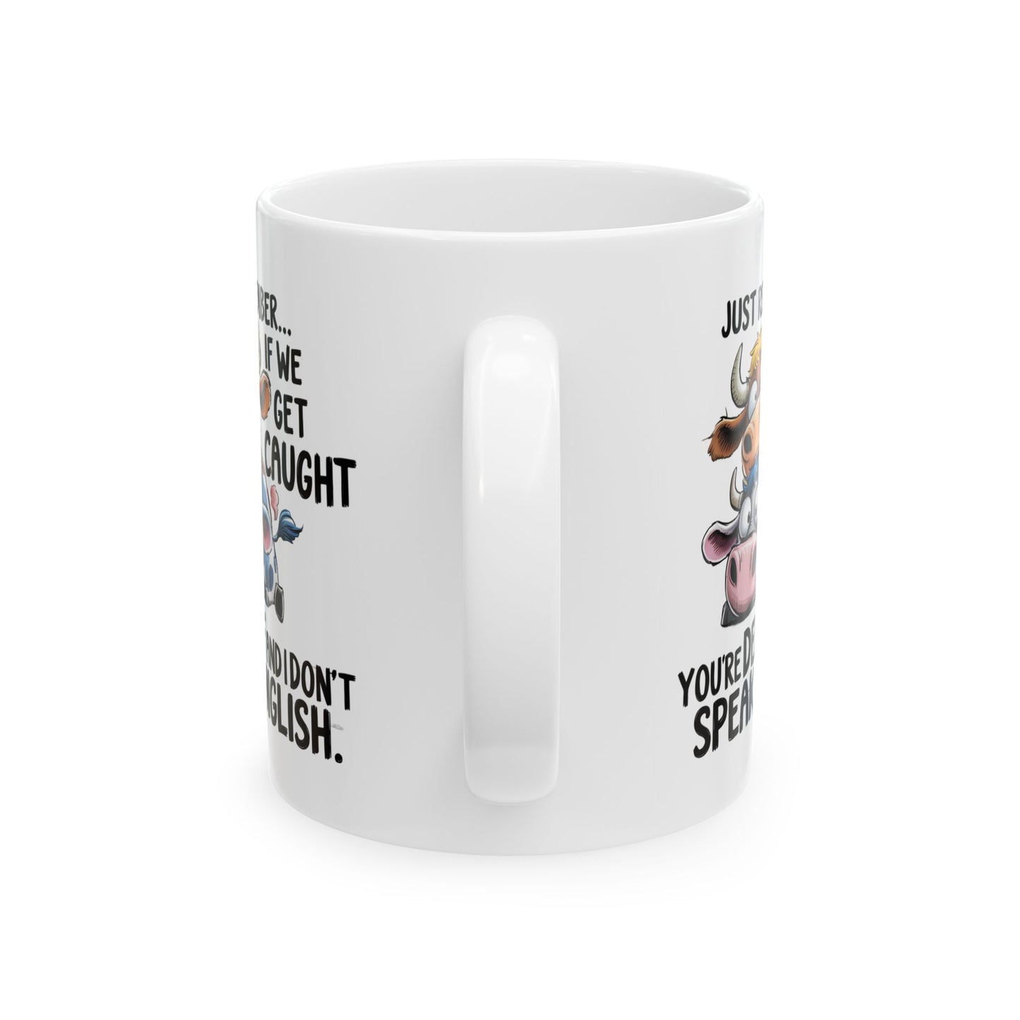 🐄 ¡Recuerda... que no te pillen! – Taza divertida de vaca para amantes de los animales y del humor
