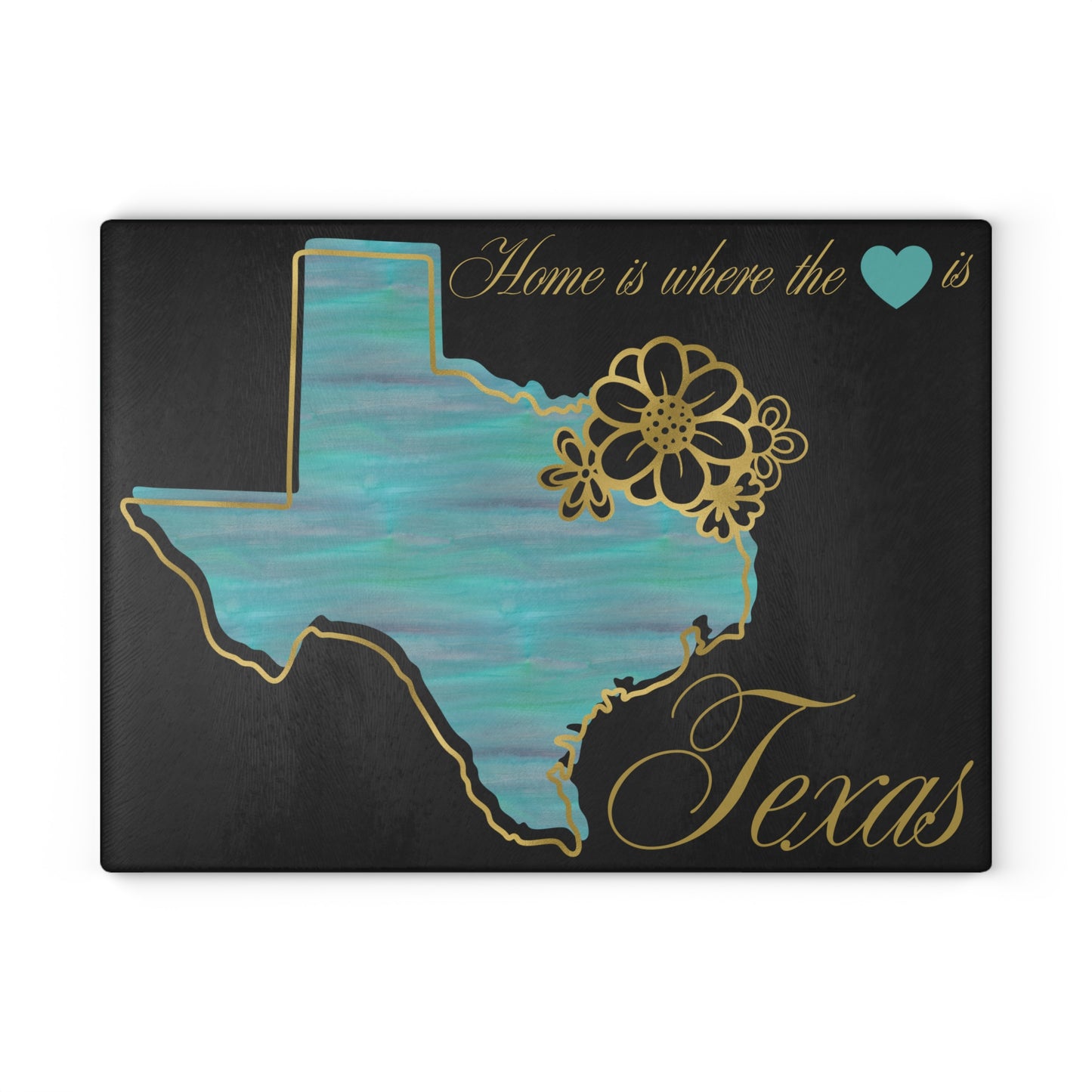 🟡 Texas Pride Floral Cutting Board – Rustic Southern Charm for Your Kitchen 🌻
