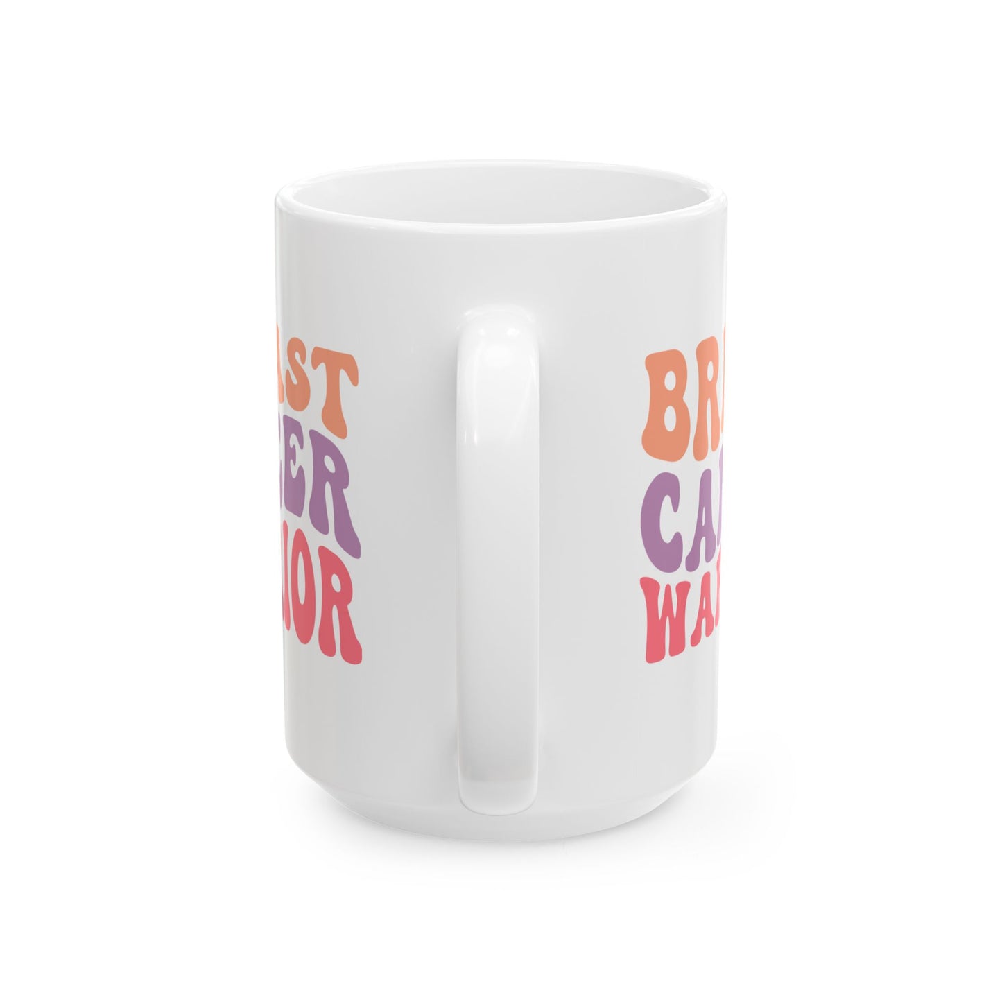 ๐ Breast Cancer Warrior Mug โ Retro Strength & Bold Courage ๐ช