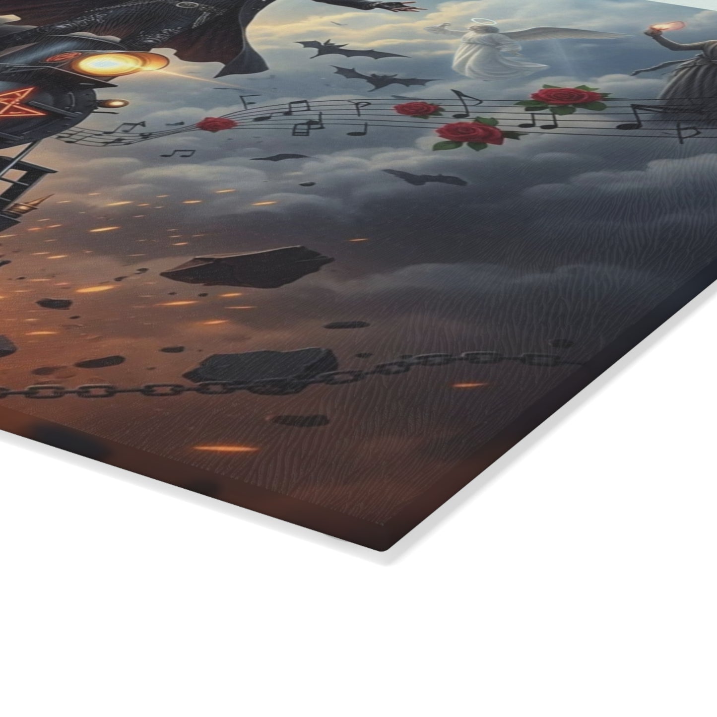 🔥 Chaos Express Cutting Board – Ride the Rail of Rebellion 🎸🚂