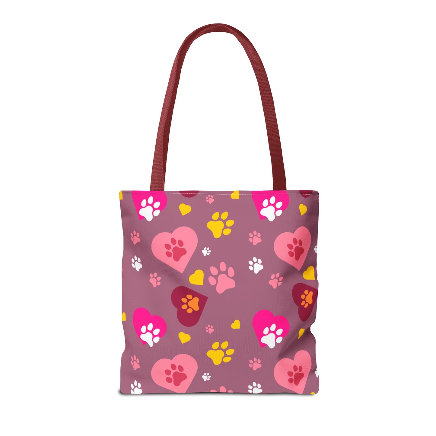 ¡Demuestra tu amor por tus peludos amigos con este clásico bolso de mano con estampado de patas! 🐾