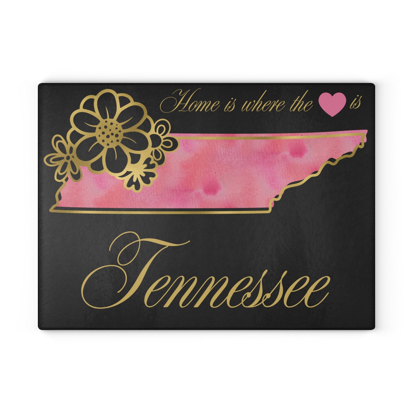 🌸 Tennessee Floral State Cutting Board – Rosy Charm with Southern Grace 🎀